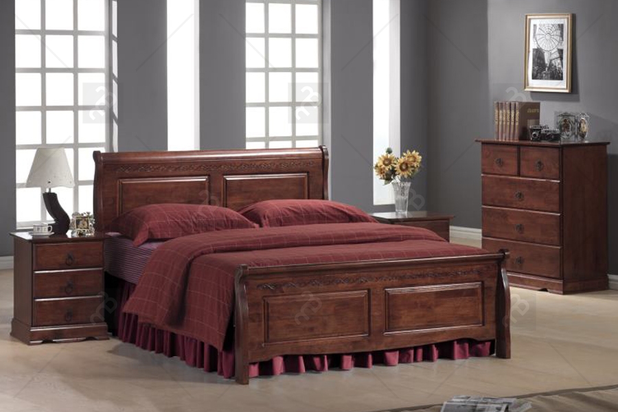 łóżko małżeńskie drewniane