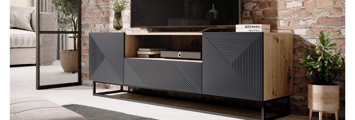 Nejlepší TV skříňky pro moderní obývací pokoj – elegance, průmyslový styl a jednoduchost