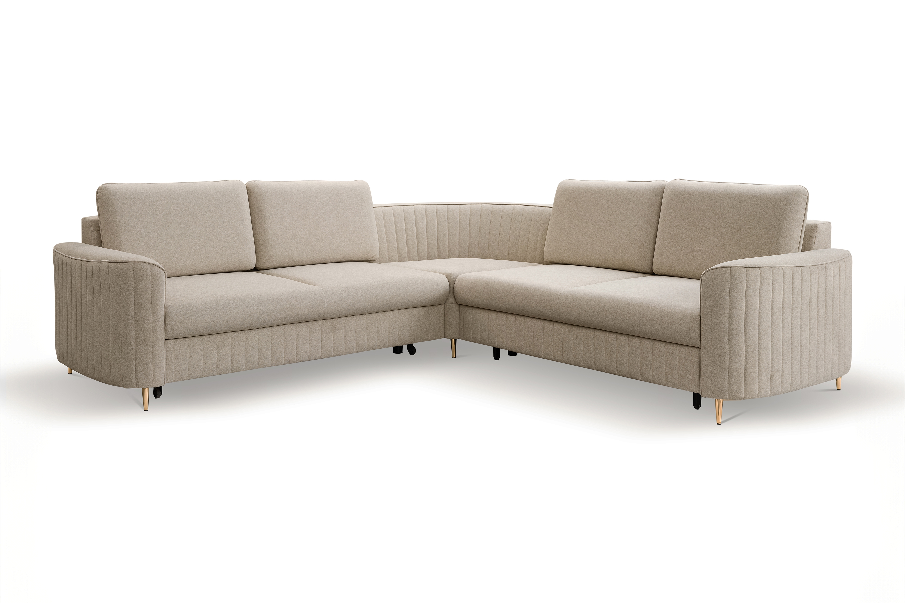 Rozkládací rohová sedací souprava Nares s úložným prostorem