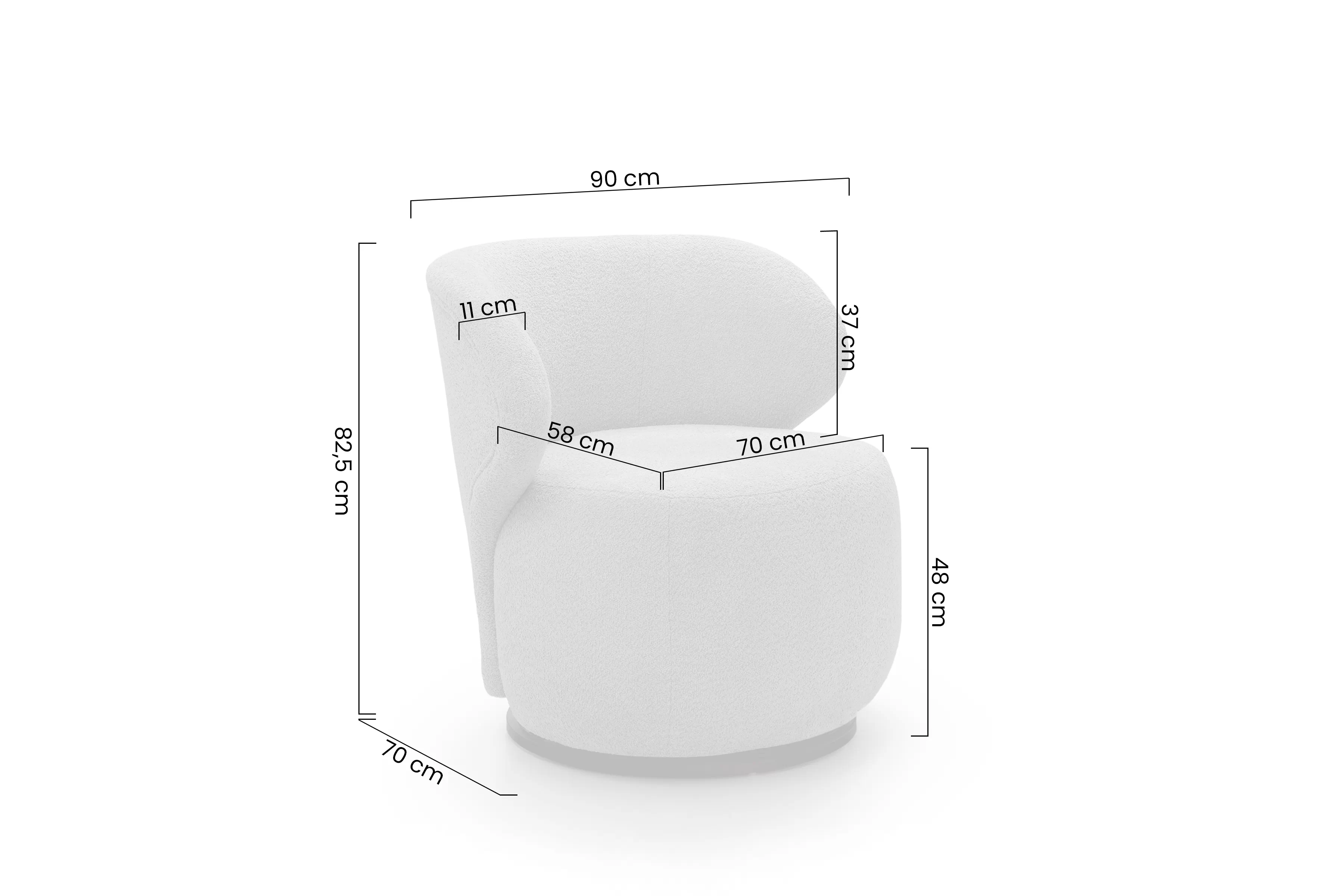  Křeslo čalouněná Cocoon obrotowy 