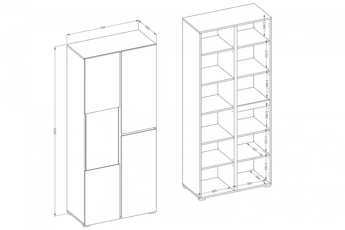 Vitrína Gramon 79 cm - dub wotan / černá