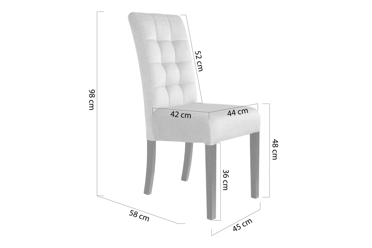 židle čalouněné Castello 4 z drewnianymi nogami - Storm 18 / dub sonoma Tabac
