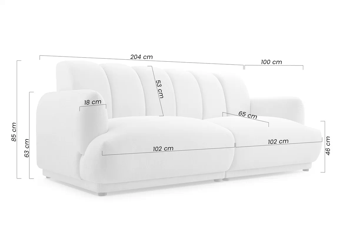 Pohovka Melvo pro obývacího pokoje - béžová bucle Gerra 80  