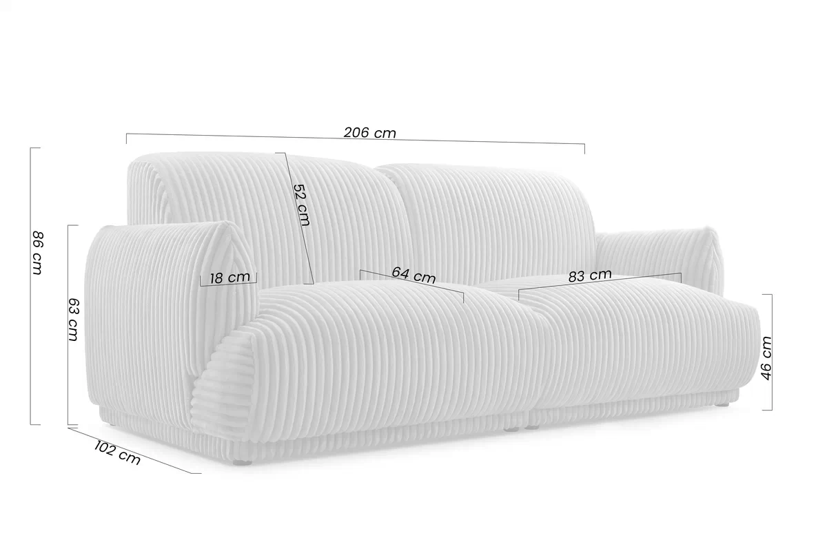 Pohovka Cubero pro obývacího pokoje - šedá plusz Tilia 90