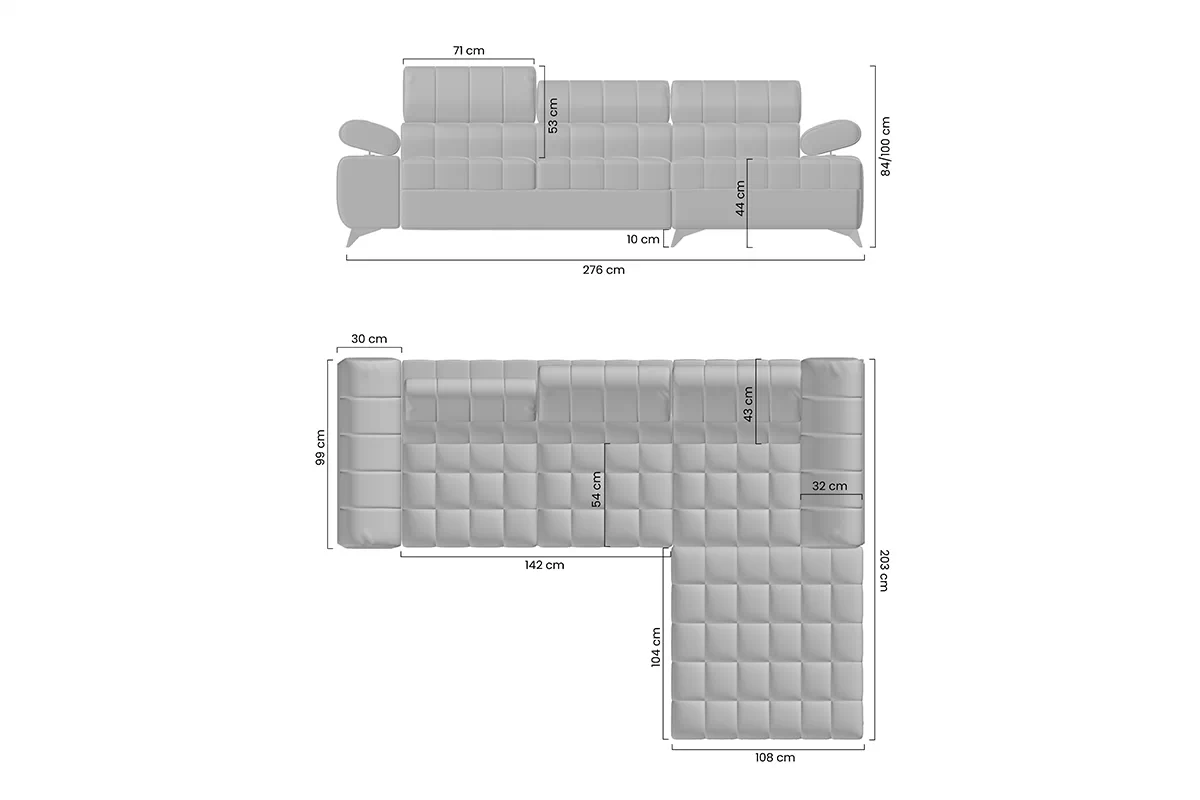 Rohová sedací souprava Dragonis L II rozkládací pravá - béžová šenil Ditra New 20