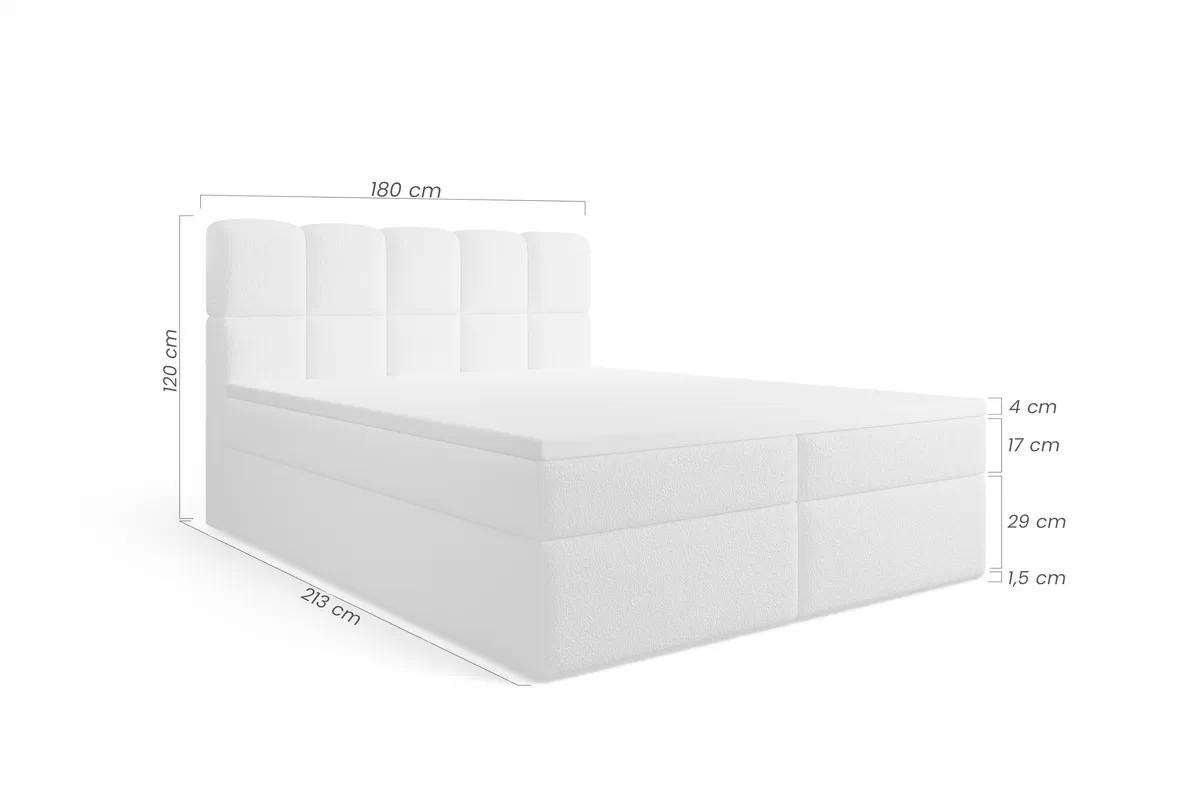 Postel boxspring Carello 180x200 s úložním prostorem - černá bukla Quelle 100