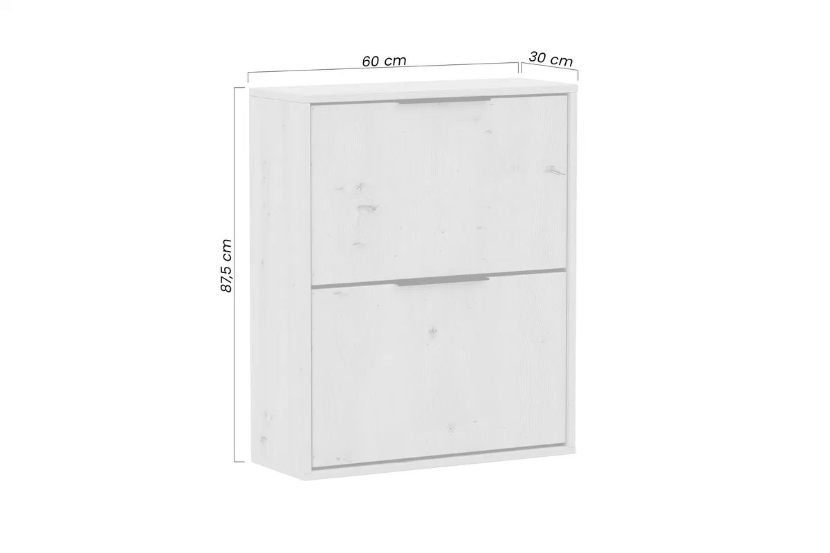 skříňka na boty Milo závěsná / stojaca dwupoziomowa - bílá