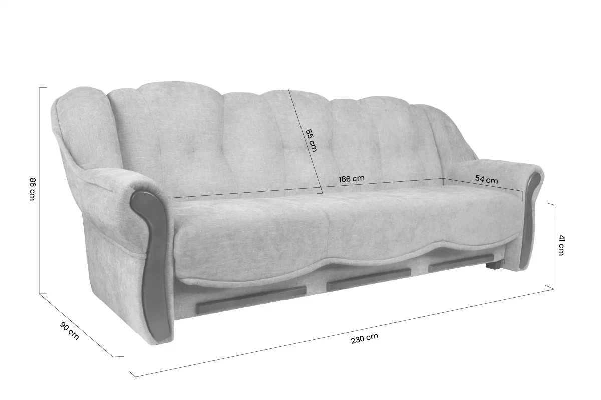 Pohovka rozkladana pro obývacího pokoje Walker - ruda plecionka Austin 9 / tmavý palisander 