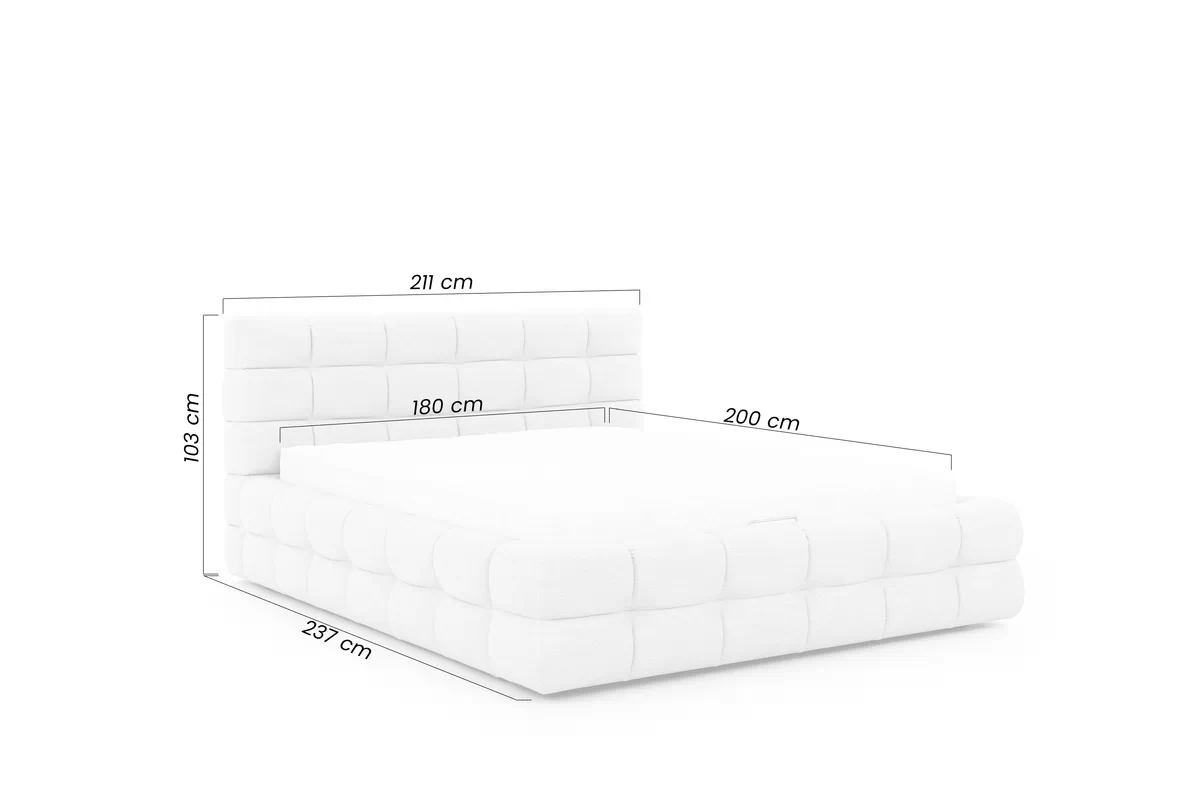 Postel pro ložnice Magnelio Prestige 180x200 s úložným prostorem- béžová welwet Hold Me 01 