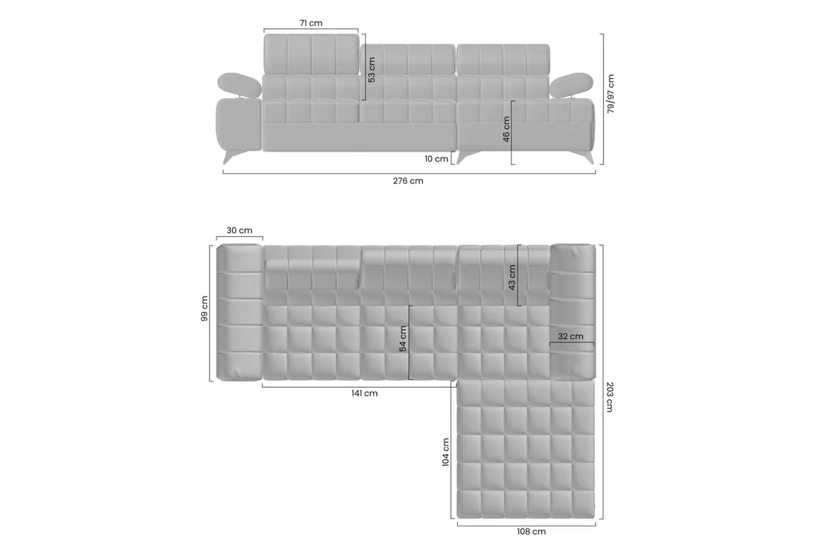 Rohová sedací souprava Dragonis L II rozkládací levá - béžová šenil Perfect harmony 07
