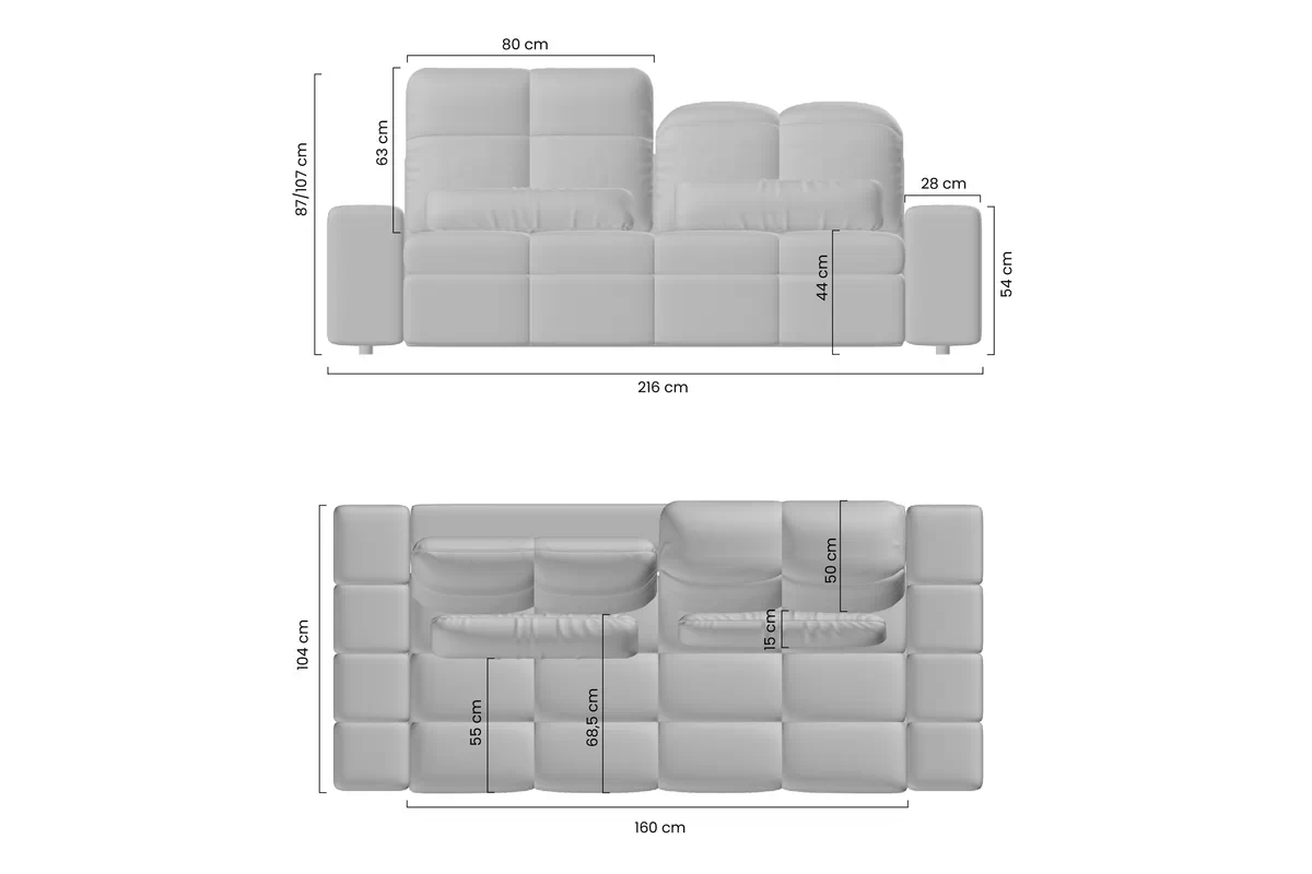 Pohovka Magnelio Prestige III z elektricky wysuwanym sedadlem - béžová bukla Raven 22