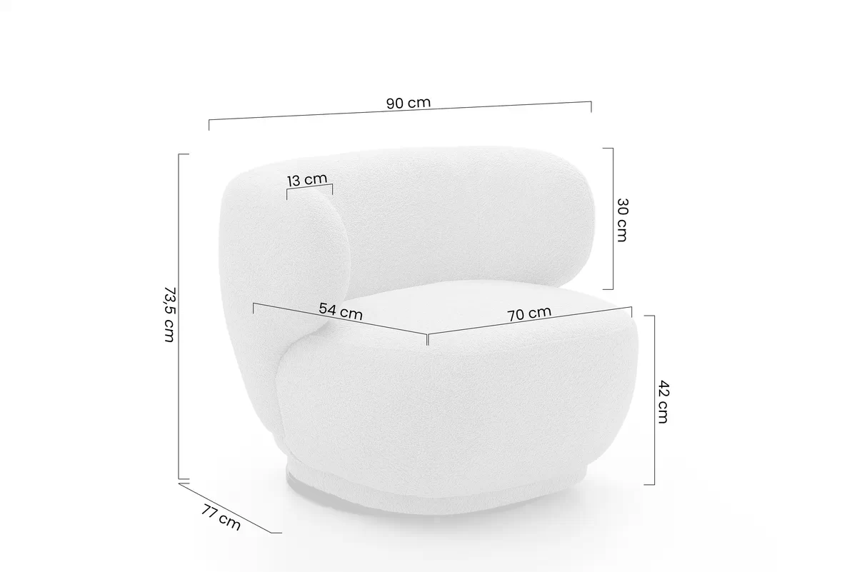 Křeslo čalouněná Skindi obrotowy - zielona boucle Catch Me 13