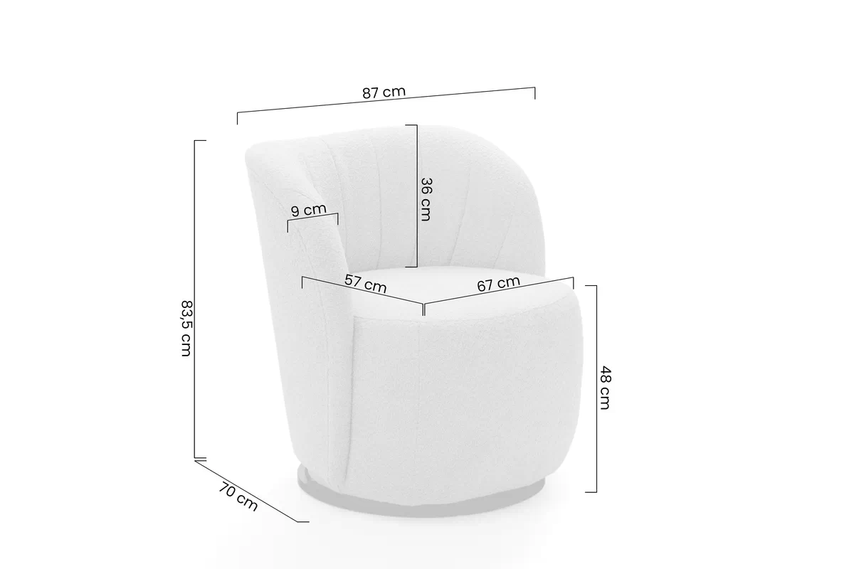 Křeslo čalouněná Soya obrotowy - zielona bocule Catch Me 13