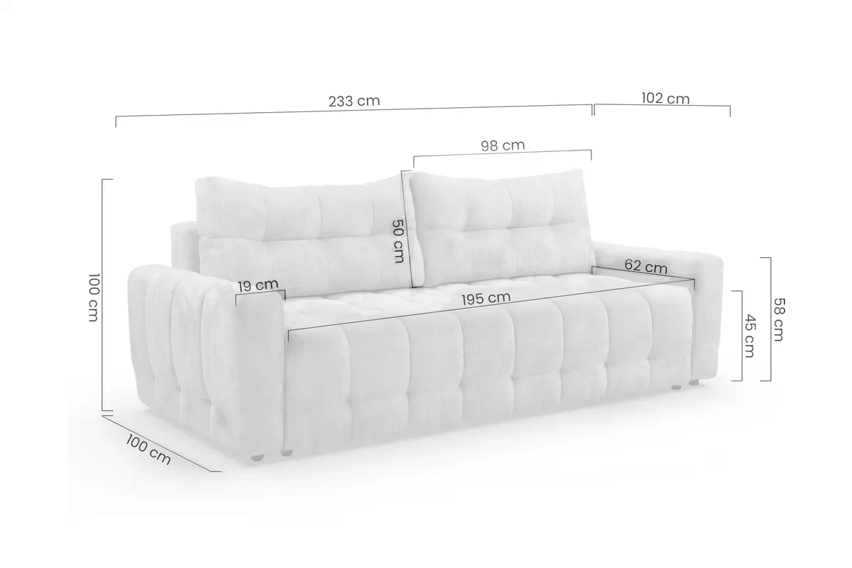 Pohovka Calvero rozkládací - béžová plecionka Kiara 852