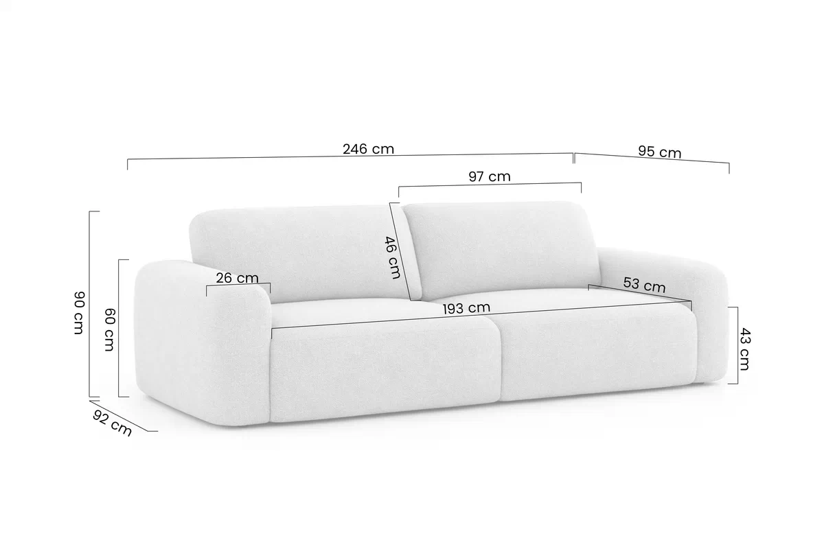 Pohovka Velamo rozkládací - béžová šenil Vibe 07