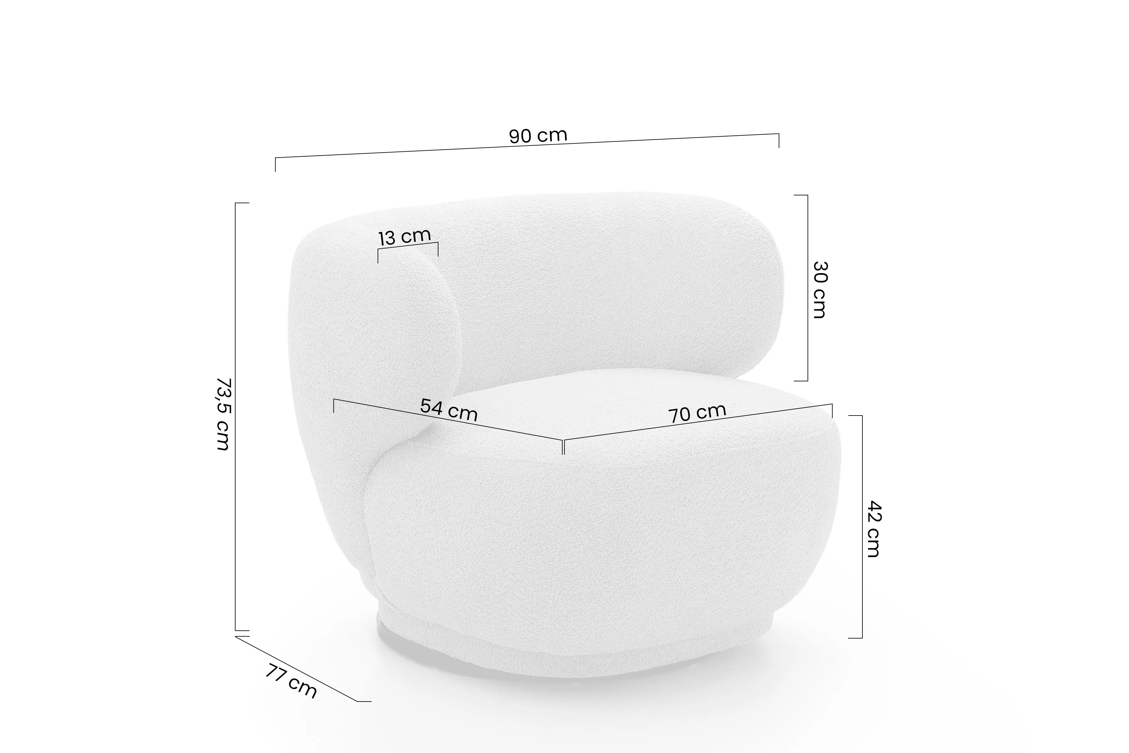 Křeslo čalouněná Skindi obrotowy 