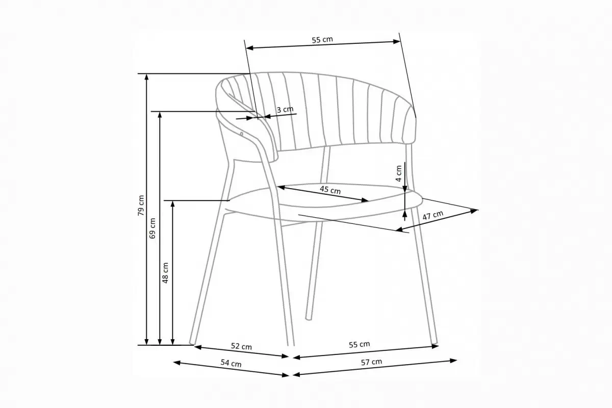 K426 židle popelavá