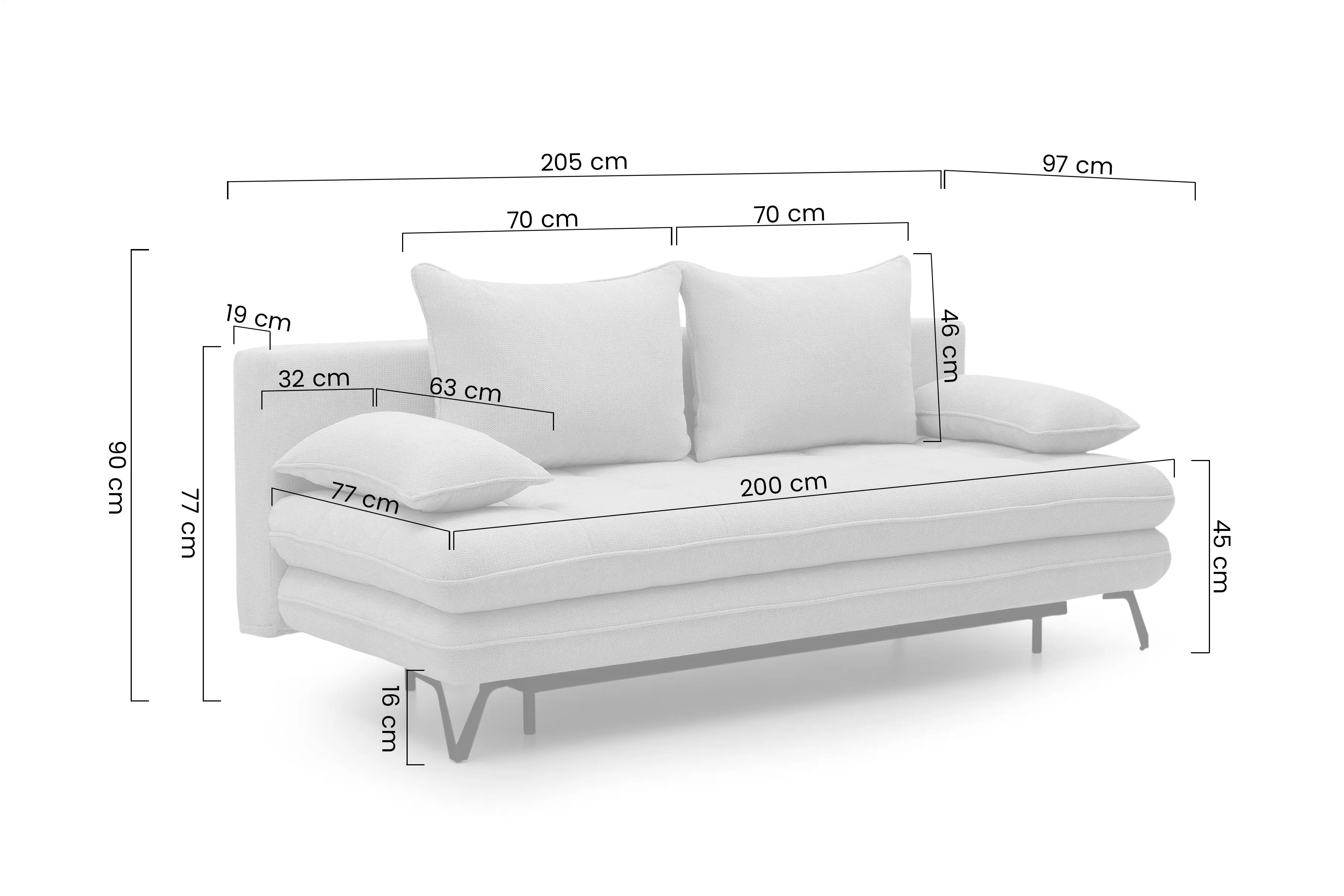 Pohovka rozkládací Dori rozkladana s úložným prostorem- béžová plecionka Aragon 03