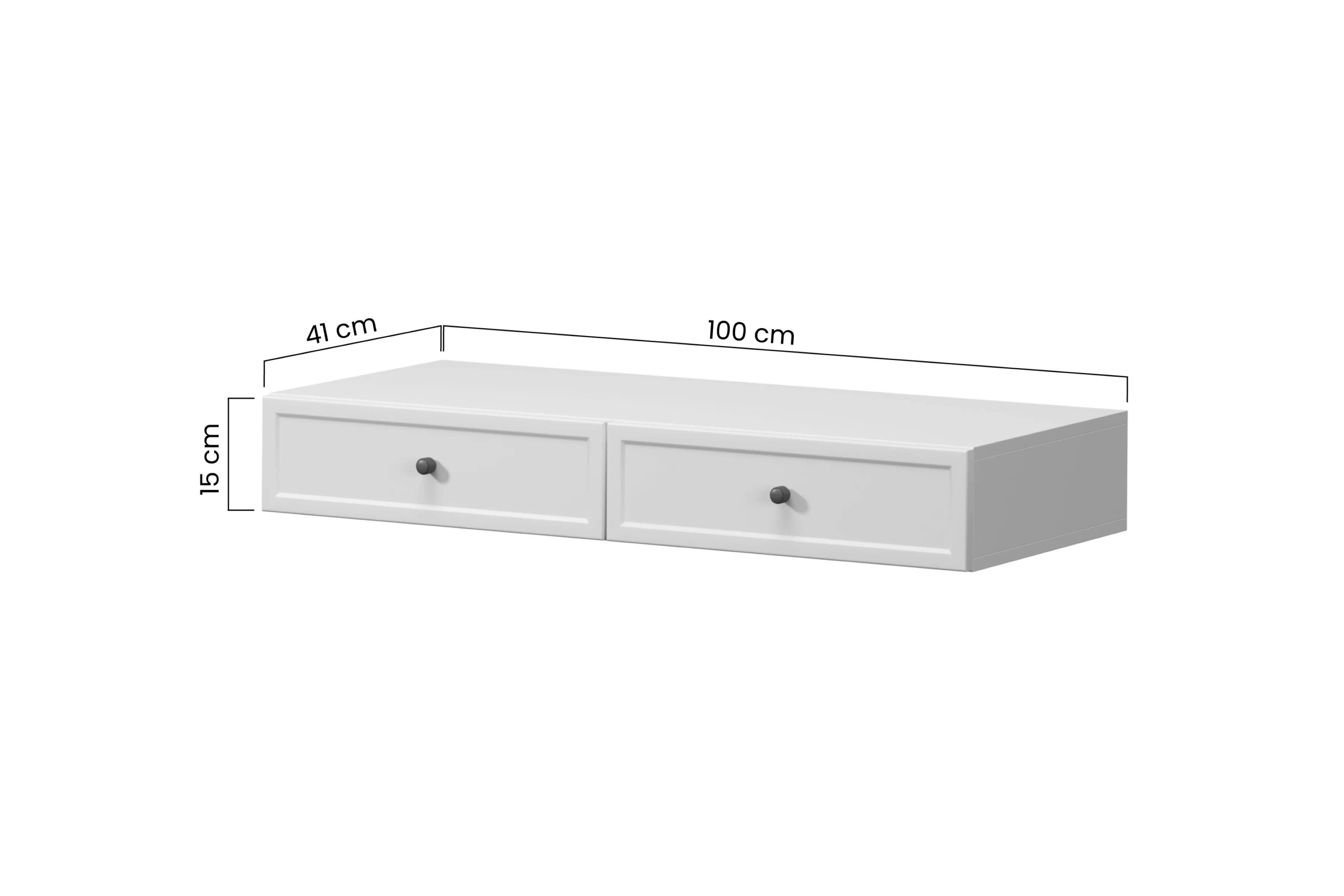 konzole / Toaletní stolek závěsná Lorini 100 cm se zásuvkami - kašmír / zlote Úchytky T-bar