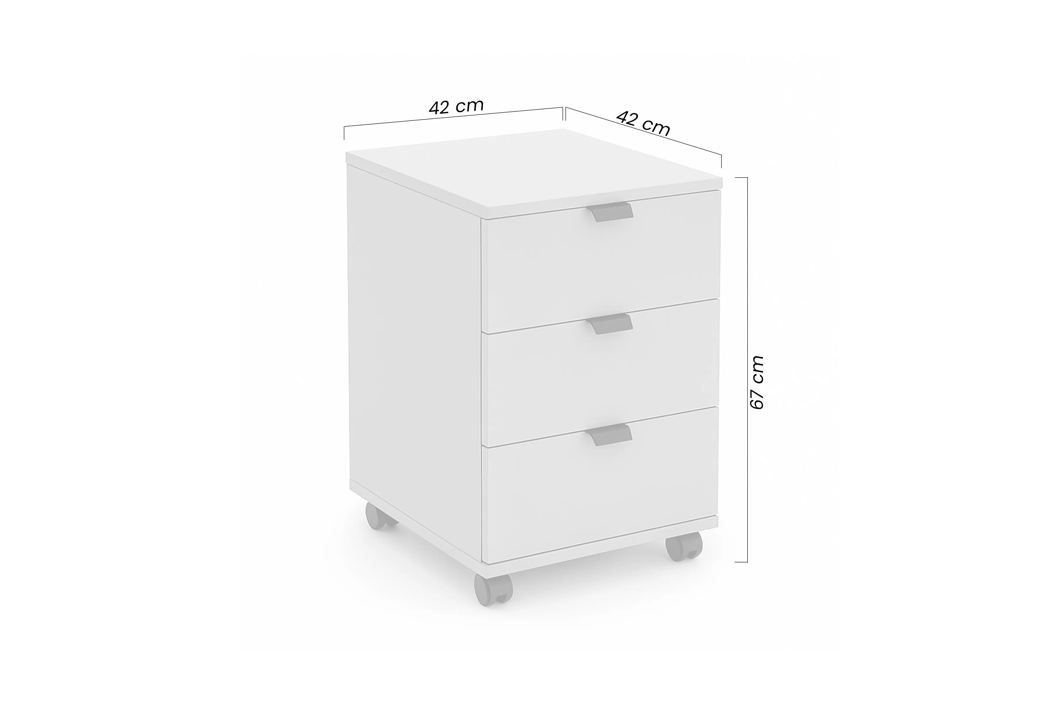 zásuvkový kontejner Cremona se třemi  zásuvkami - béžová Pískový