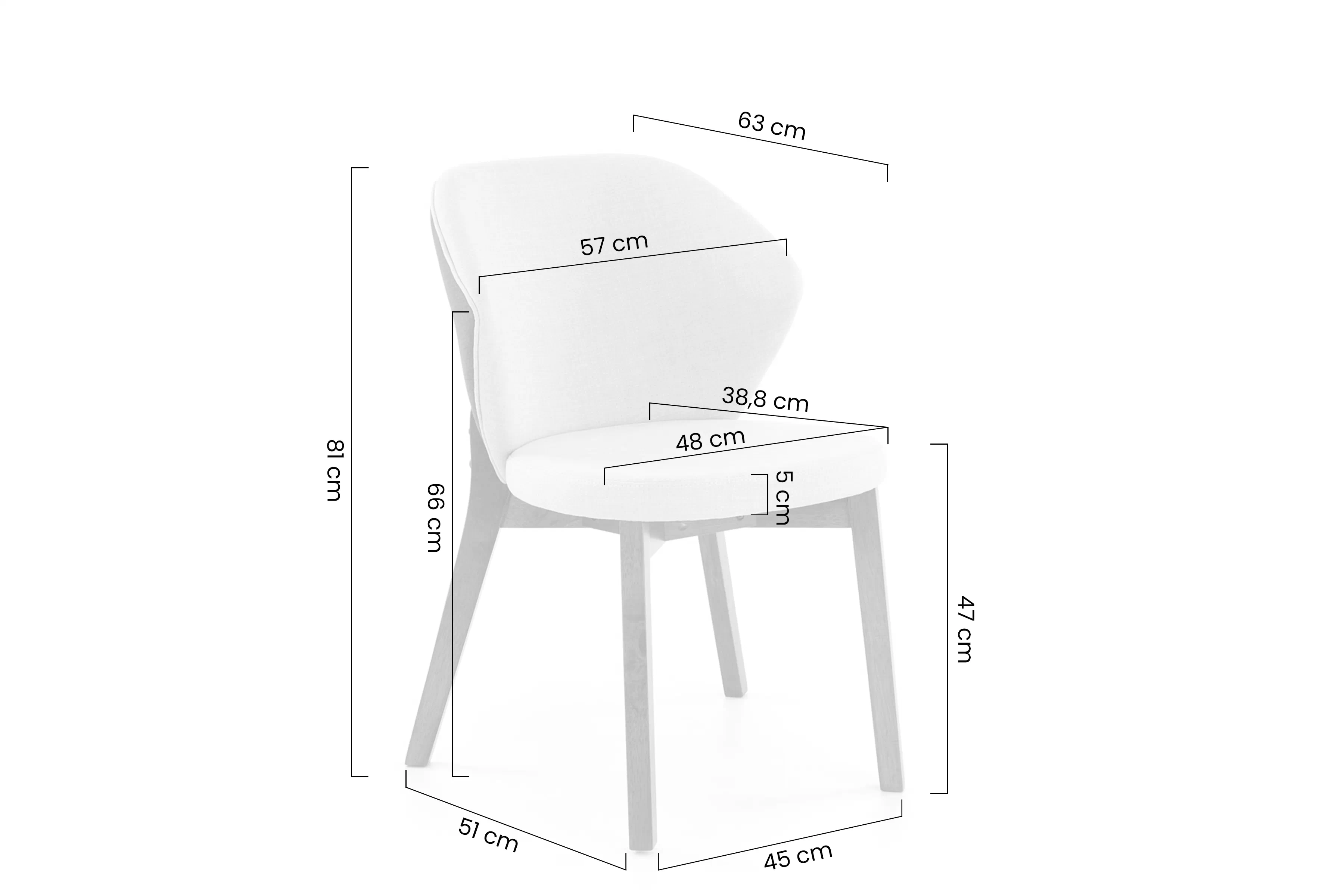 židle dřevěná Elora s čalouněným sedákem - bezowe /ořech