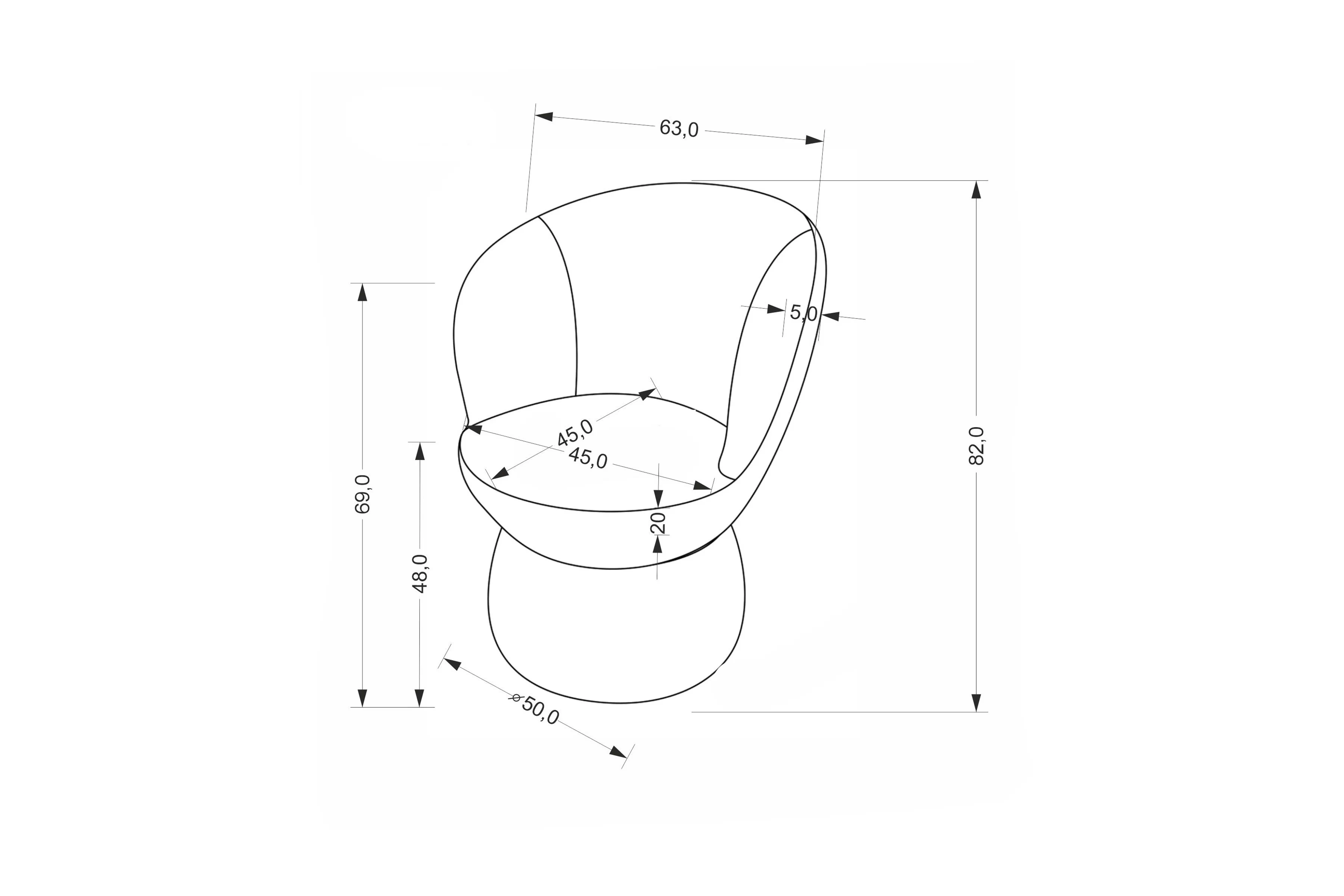 židle čalouněné Iverto obrotowe - béžová 