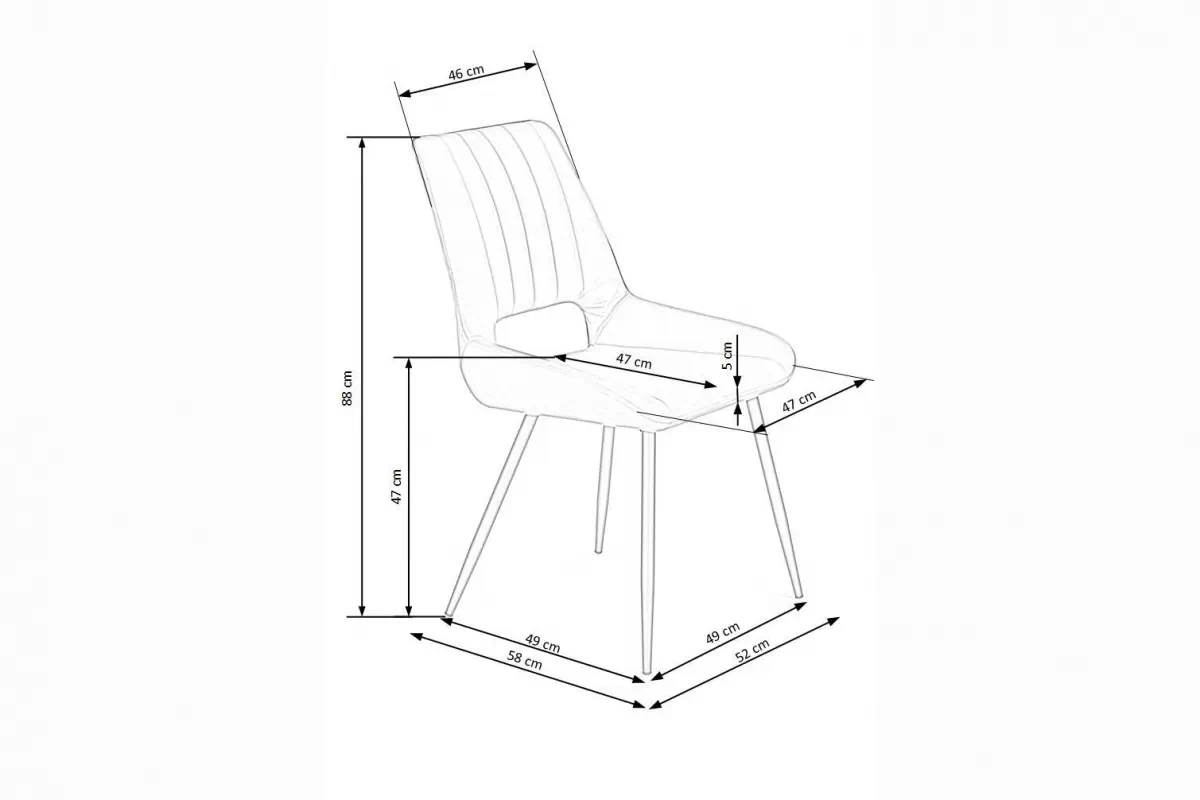 židle čalouněné K404 - popelavá