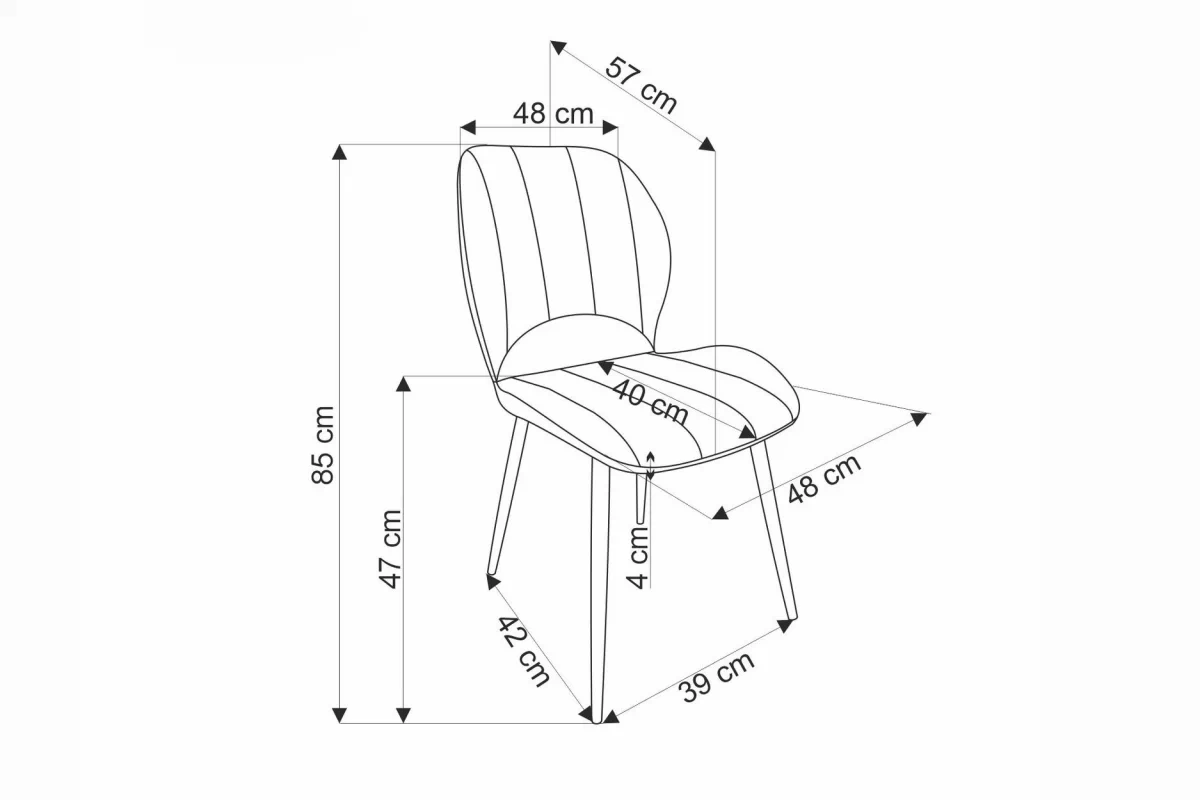 židle čalouněné K538 - welwet hořčice Bluvel 68 / černé nožičky