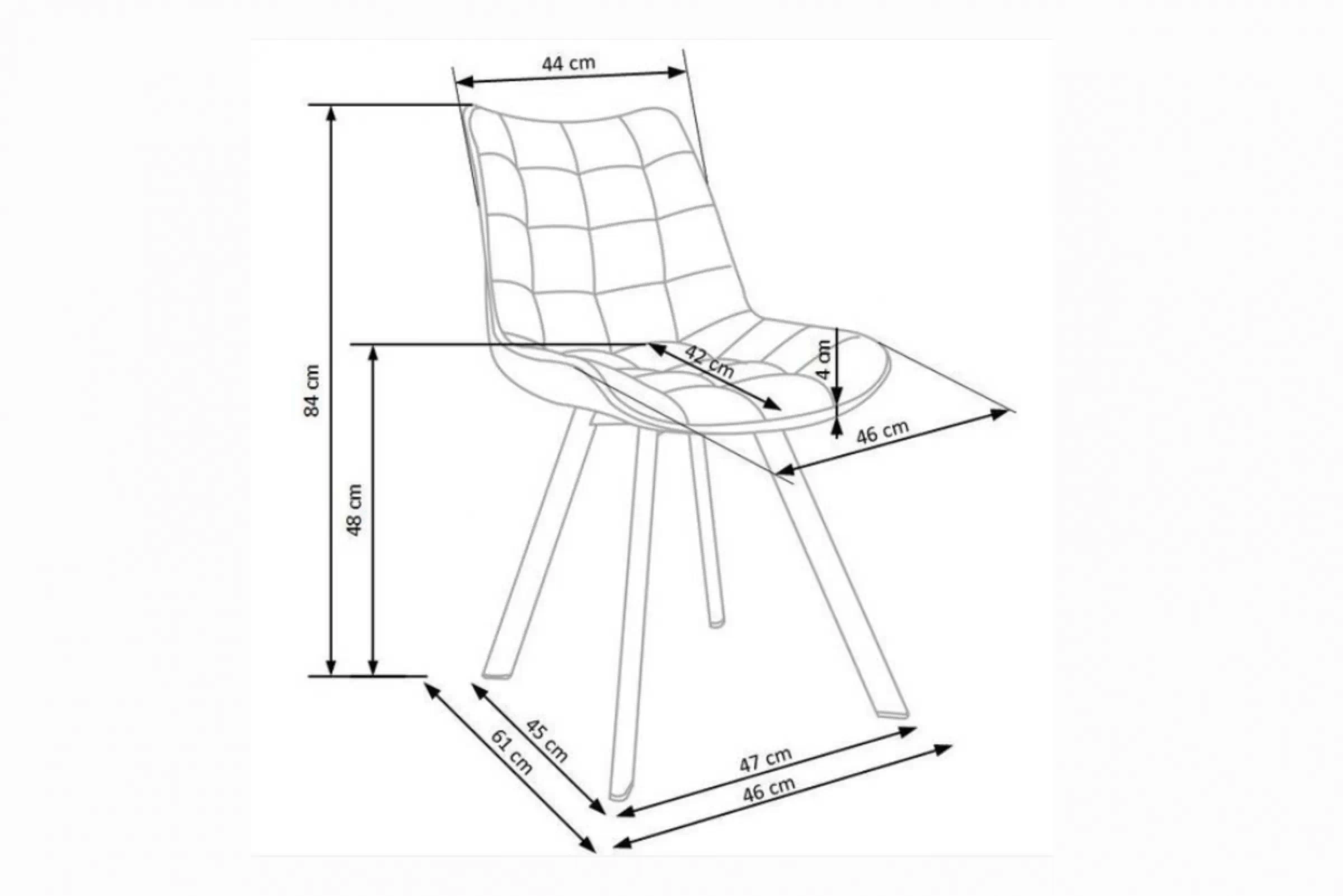 židle čalouněné K549 - plecionka musztardowa Vardo 66