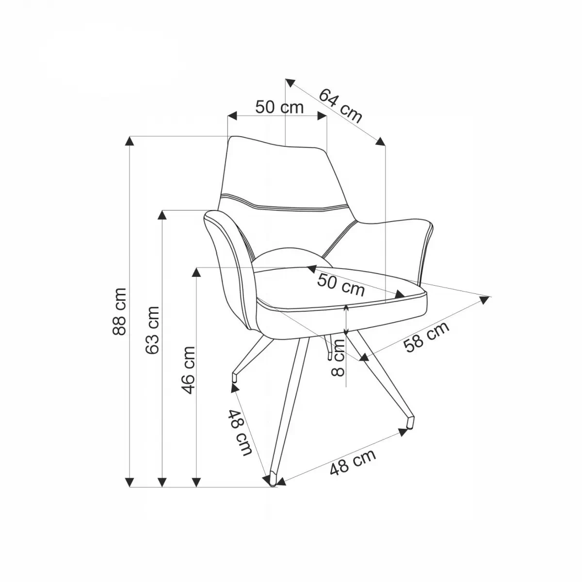 židle čalouněné Rivo obrotowe - šenil béžová Odin 28