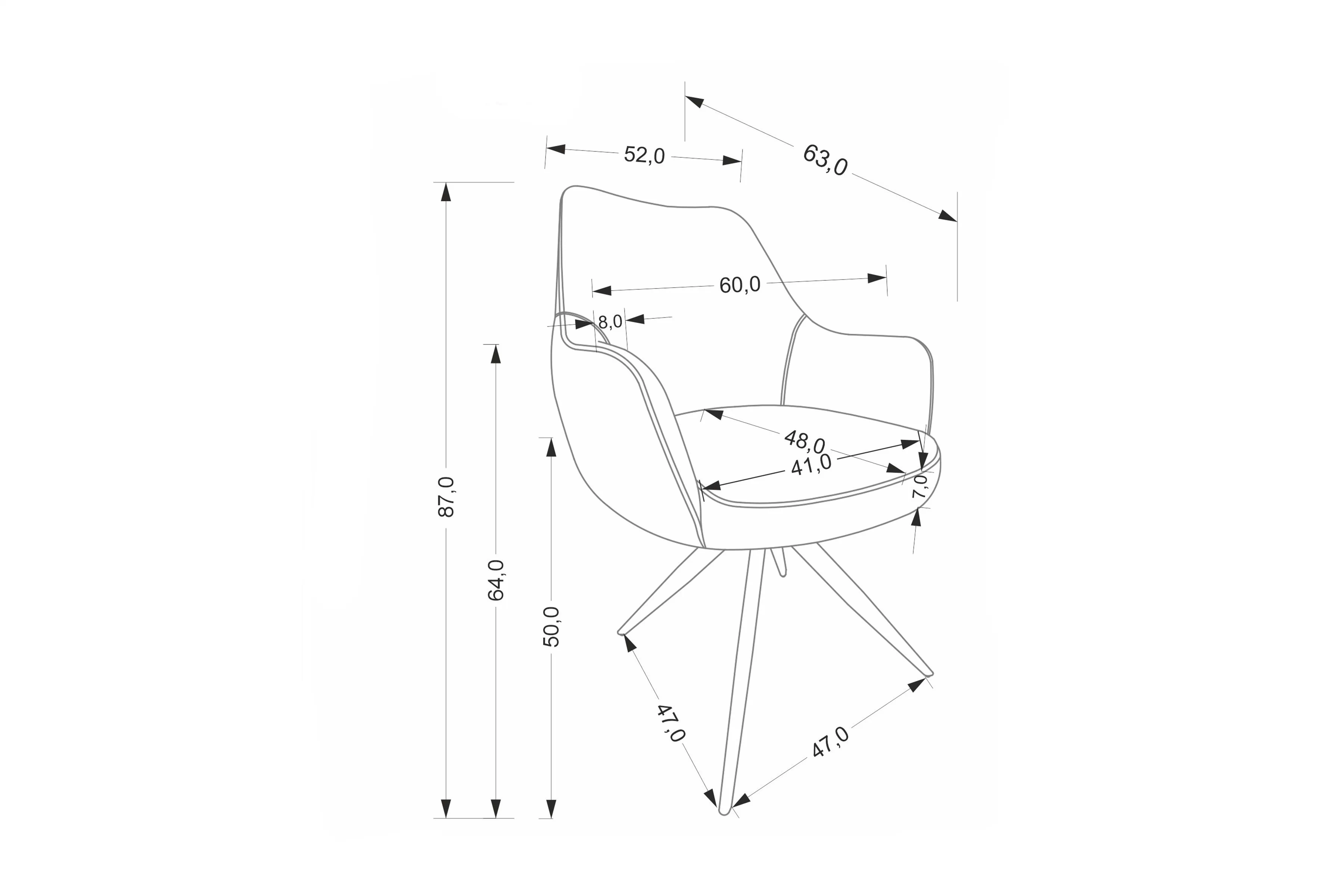 židle čalouněné Volaro obrotowe - béžová / Nohy černá