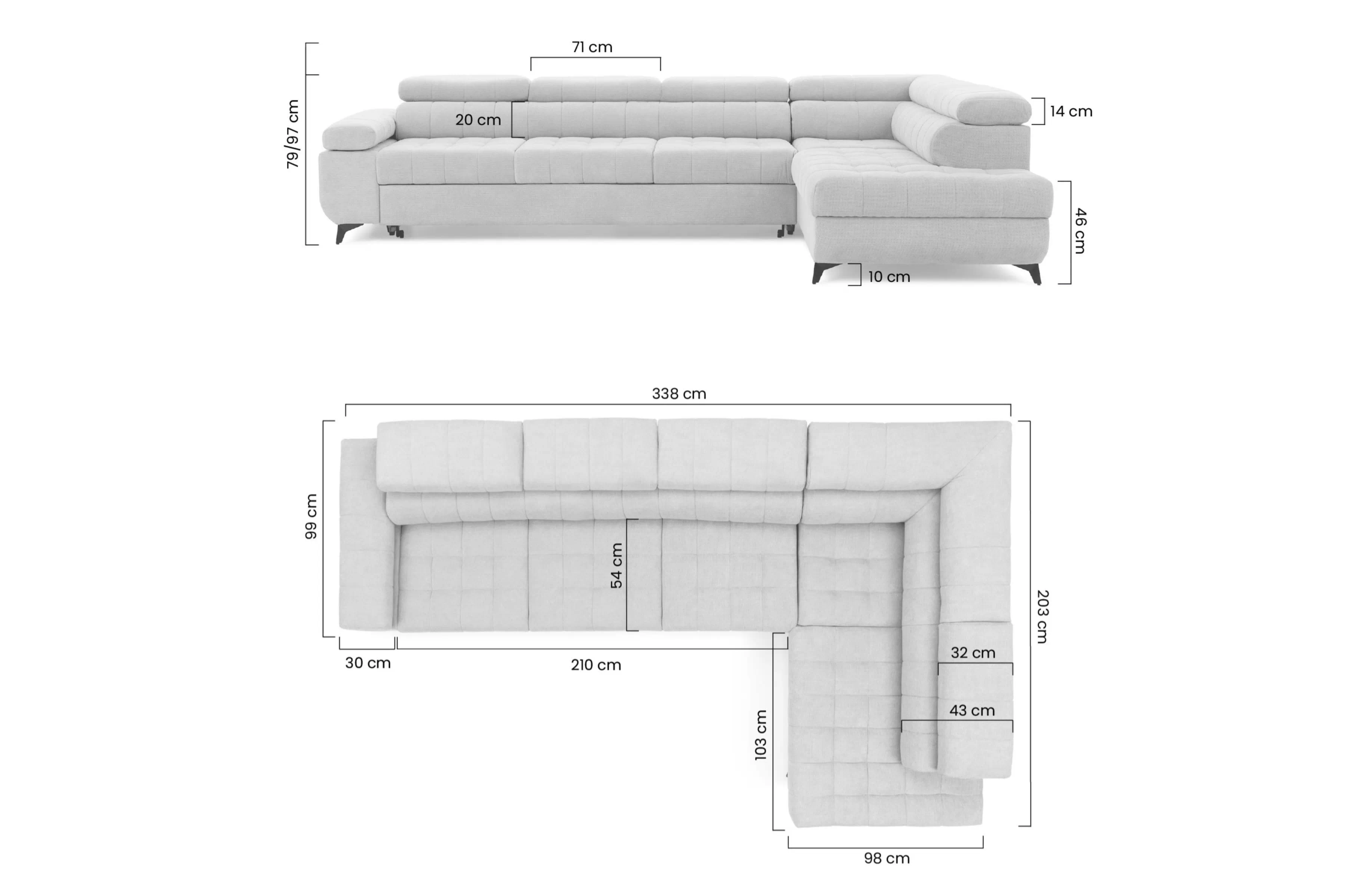 Rohová sedací souprava Dragonis Maxi rozkládací levá - grafitová samet latwoczyszczacy Zetta 305