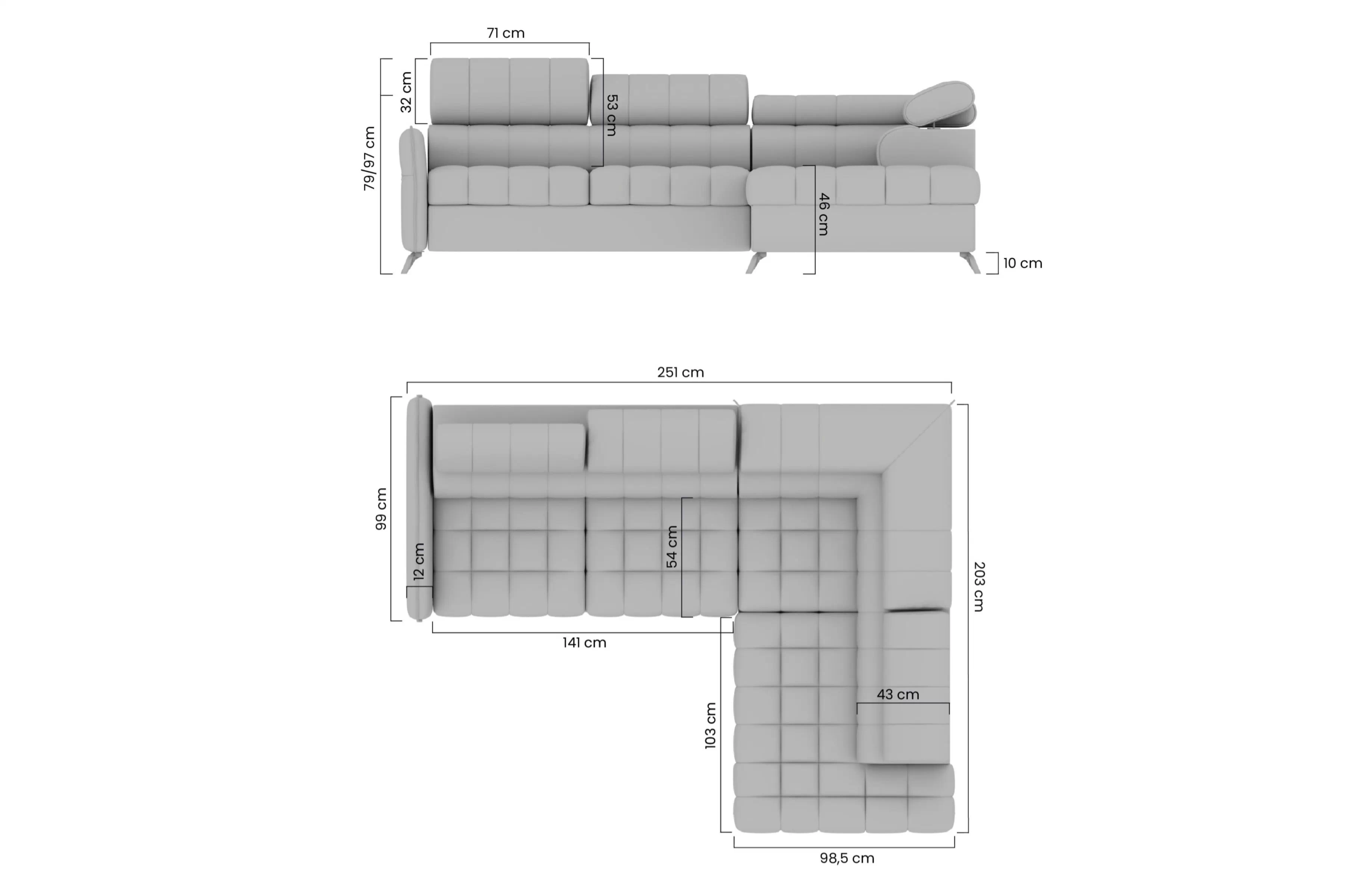 Rohová sedací souprava Elarias L rozkládací levá - béžová potahová látka Maya 01