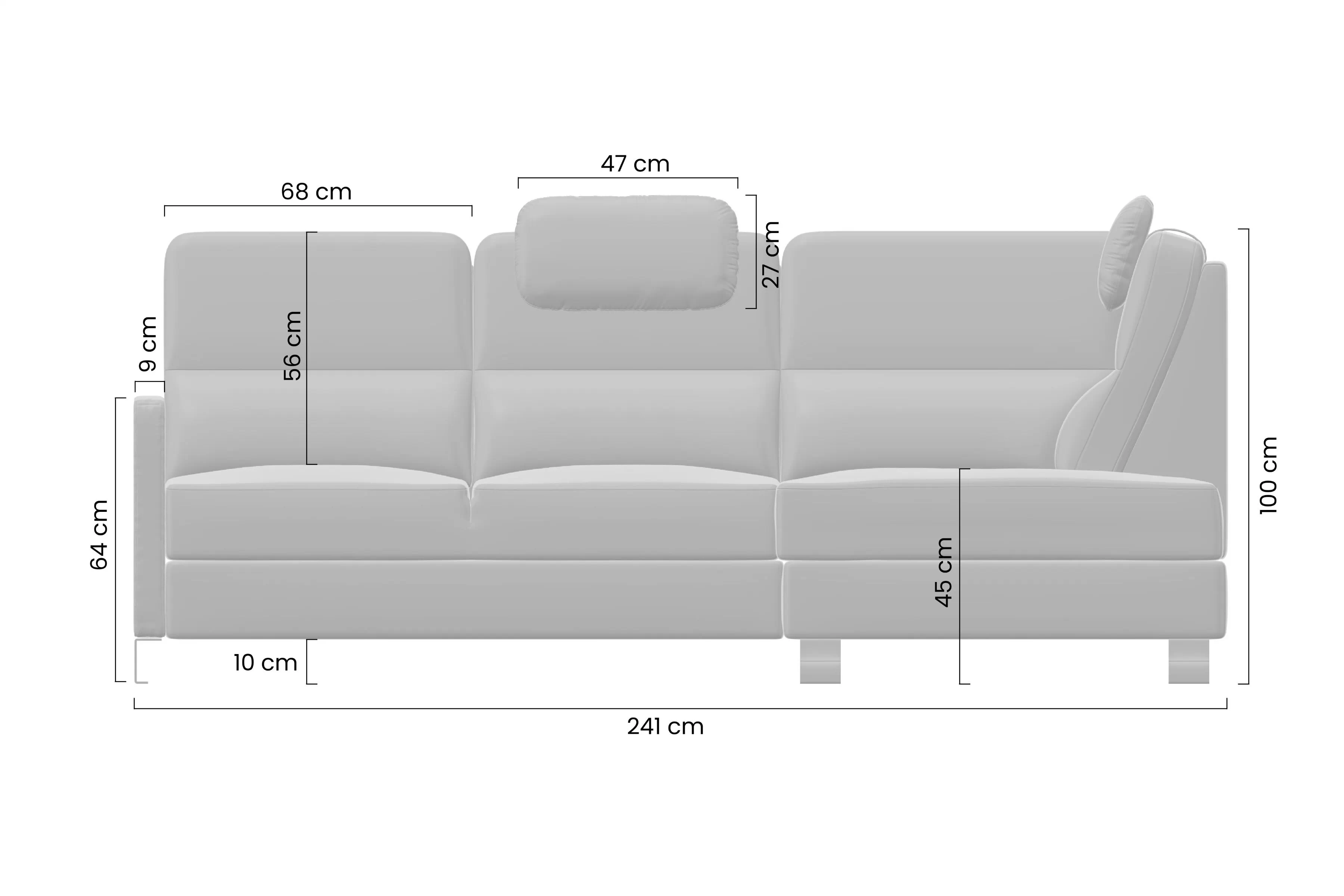 Rohová sedací souprava Gespano L levá z waskim bokiem - béžová šenil Perfect Harmony 07