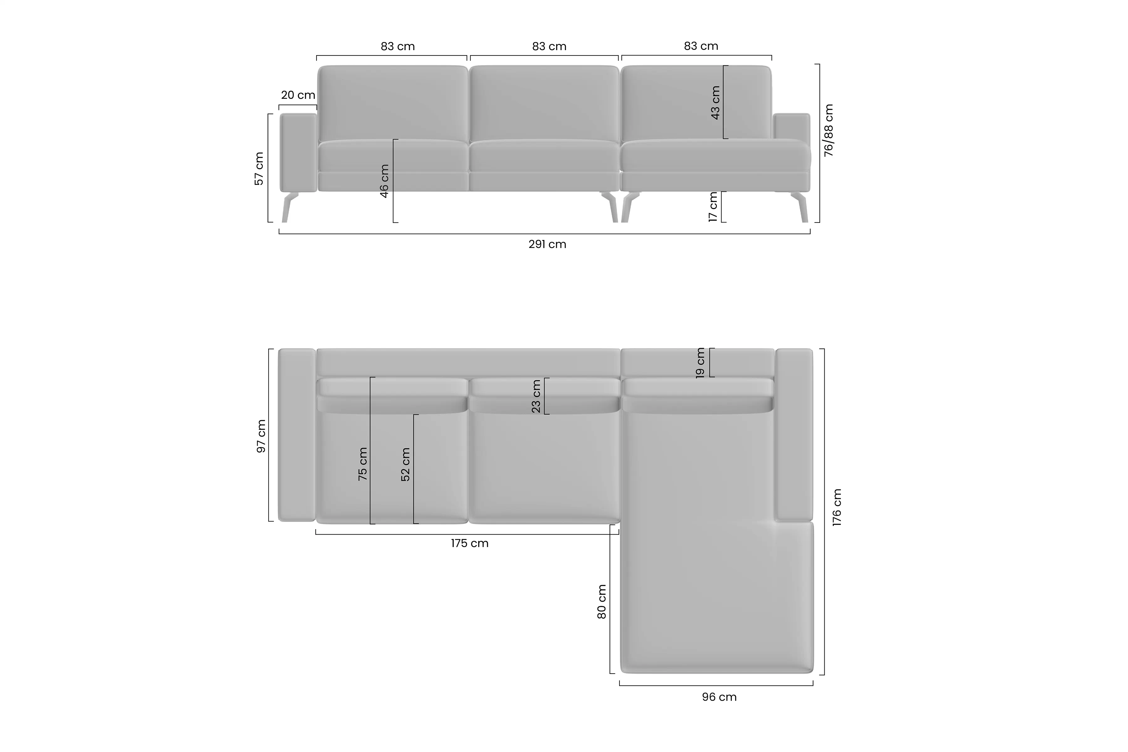 Rohová sedací souprava levá rozkládací Elentio Mini - béžová plecionka Magni 206.02