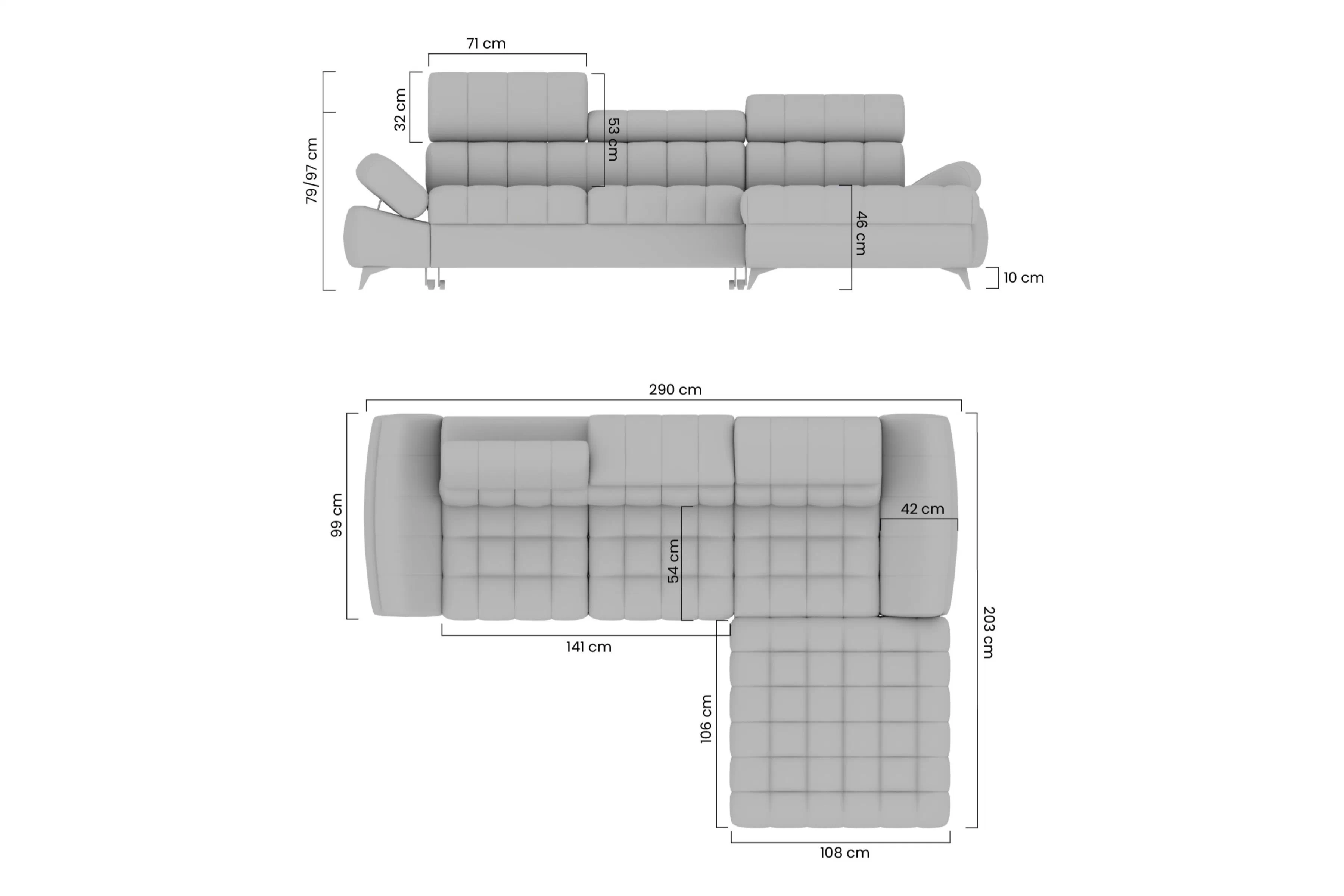 Rohová sedací souprava levá rozkládací Valoris Mini - béžová šenil Perfect harmony 07