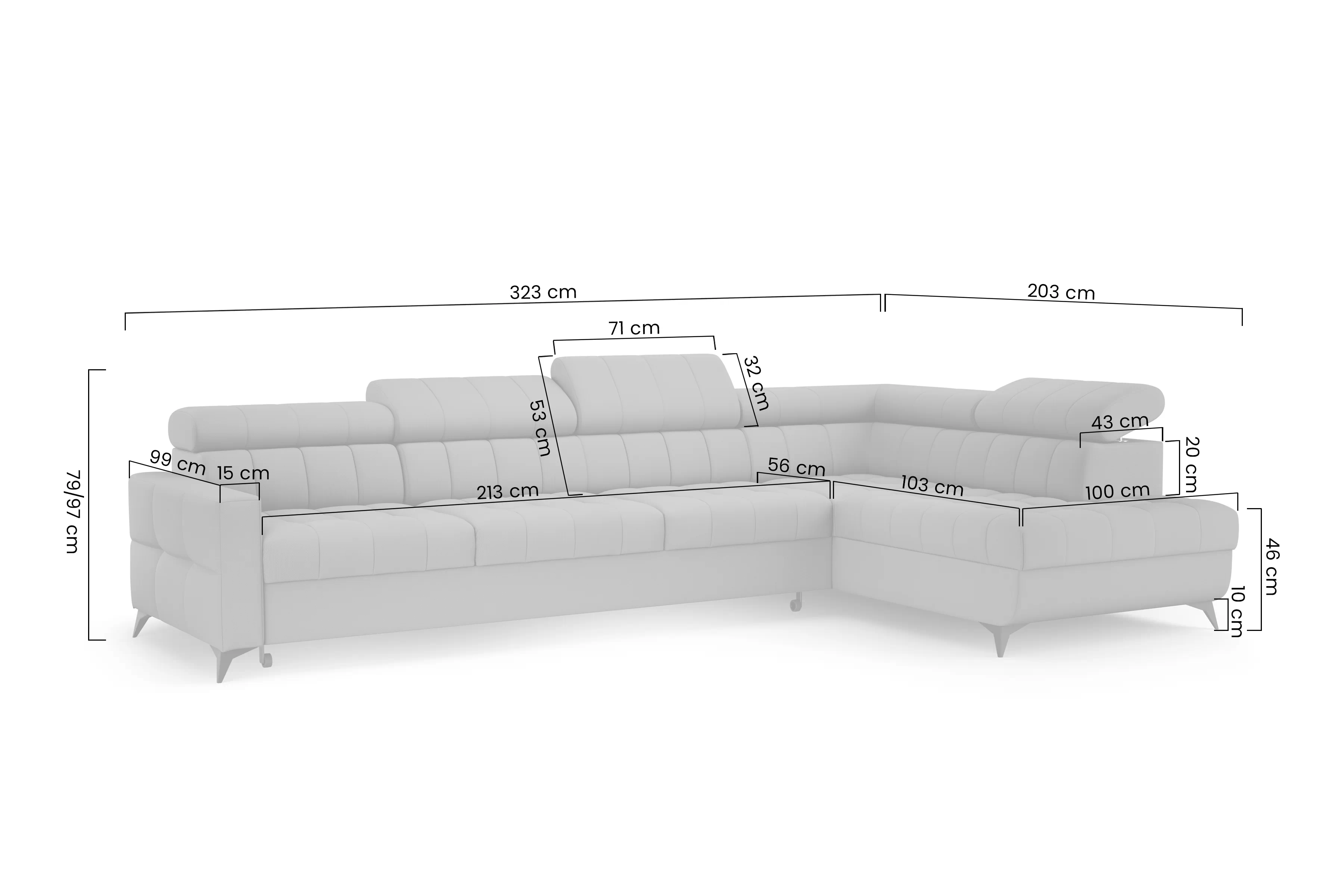 Rohová sedací souprava Nardo Maxi rozkládací levá - zelená samet Bluvel 78