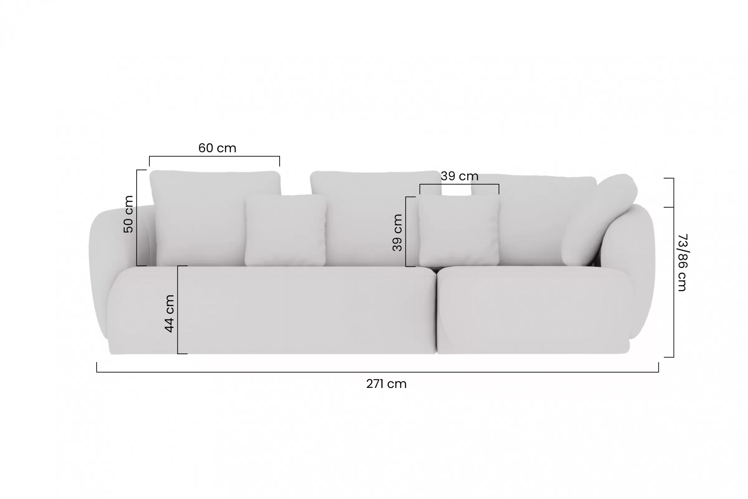 Rohová sedací souprava pravá do obývacího pokoje Finezal 2L+OTZP
