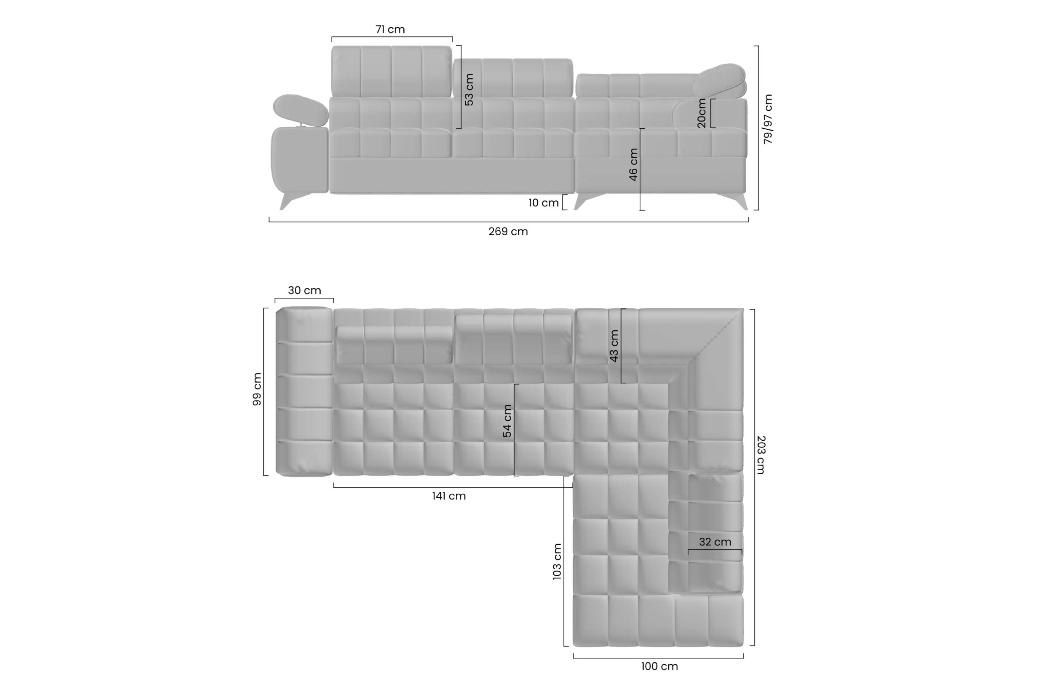 Rohová sedací souprava rozkladany Dragonis L pravá - béžová potahová látka snadno čistitelný Maya 01