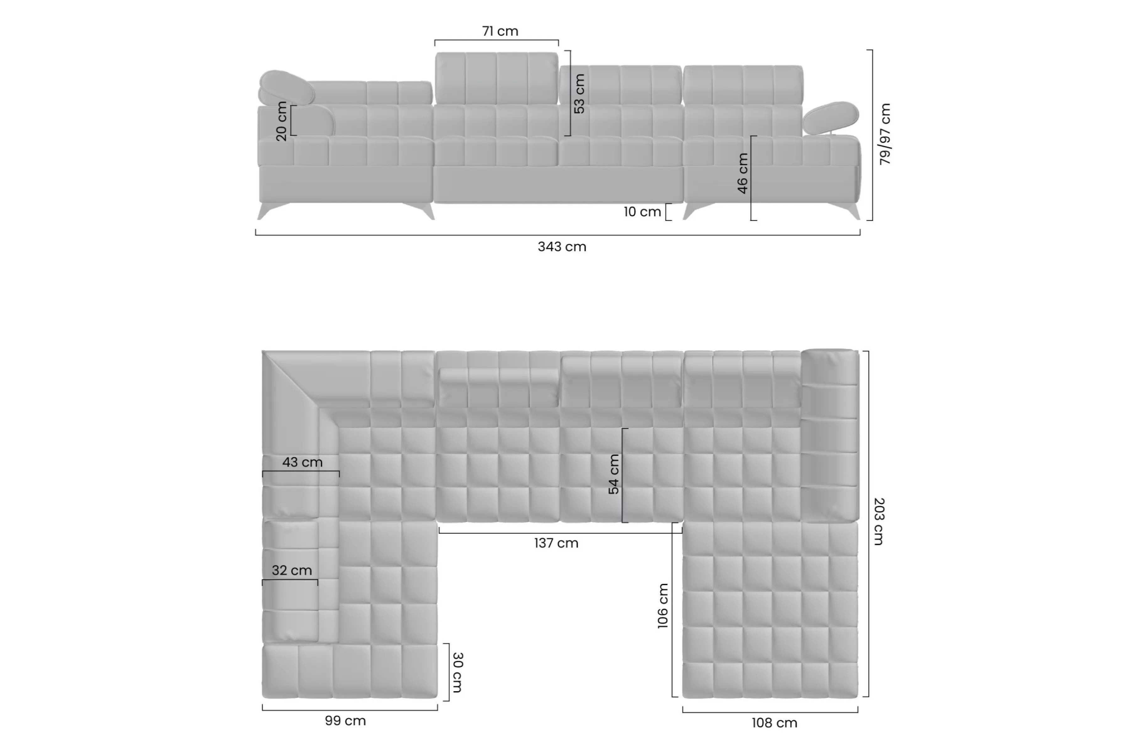 Rohová sedací souprava rozkladany Dragonis U II pro obývacího pokoje 