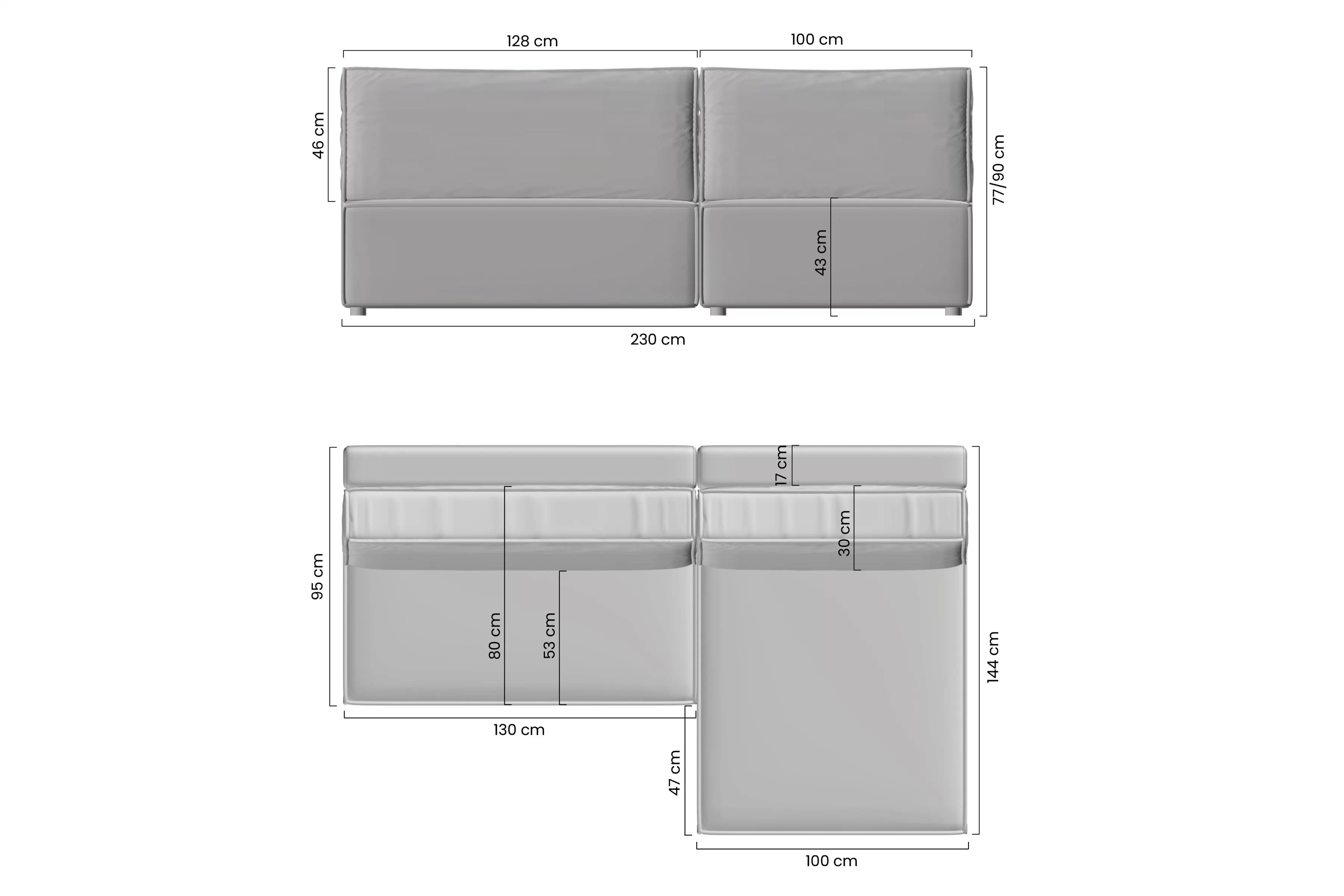 Rohová sedací souprava Solvero Mini rozkládací