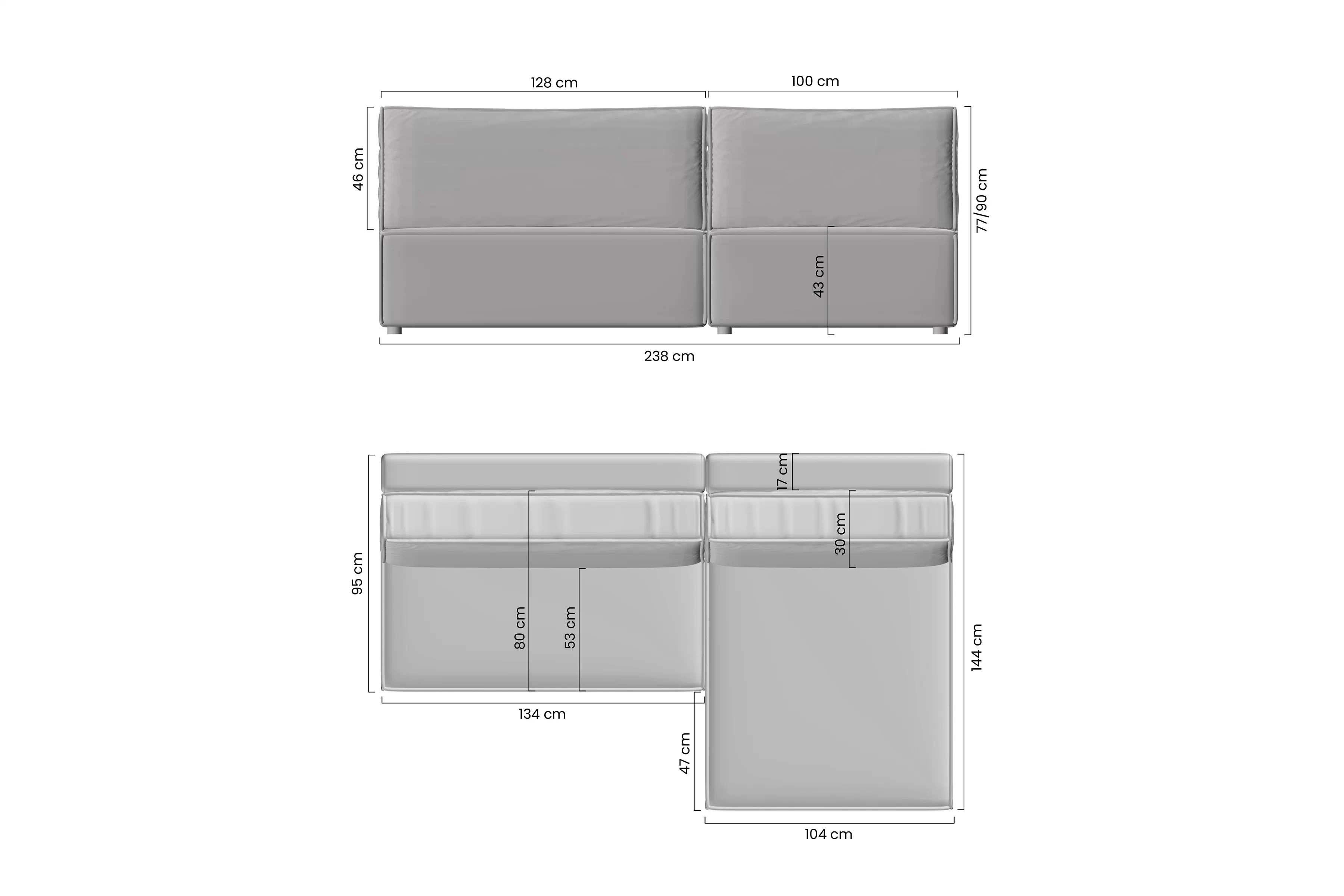 Rohová sedací souprava Solvero Mini rozkládací 