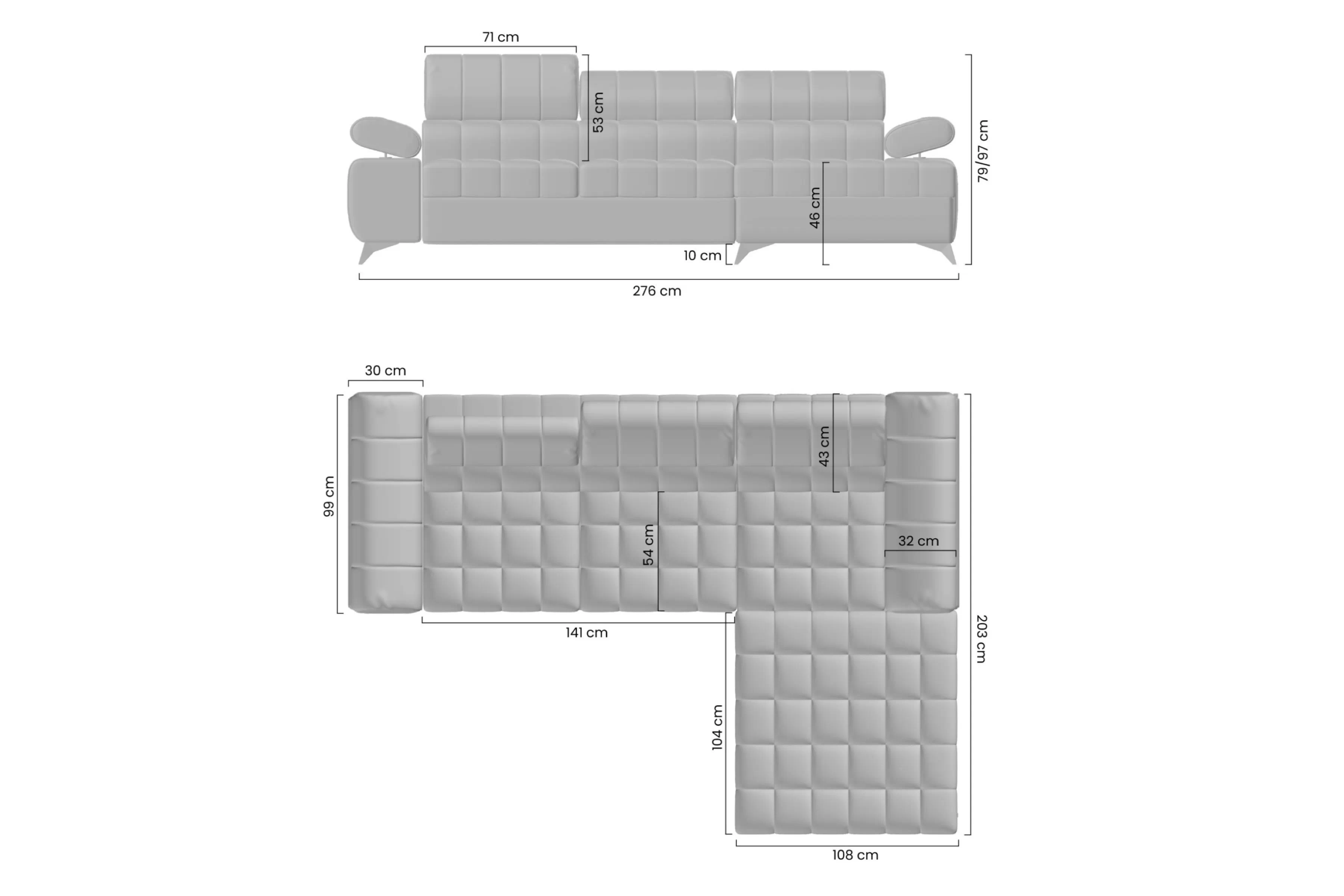 Rohová sedací souprava rozkládací Dragonis L II