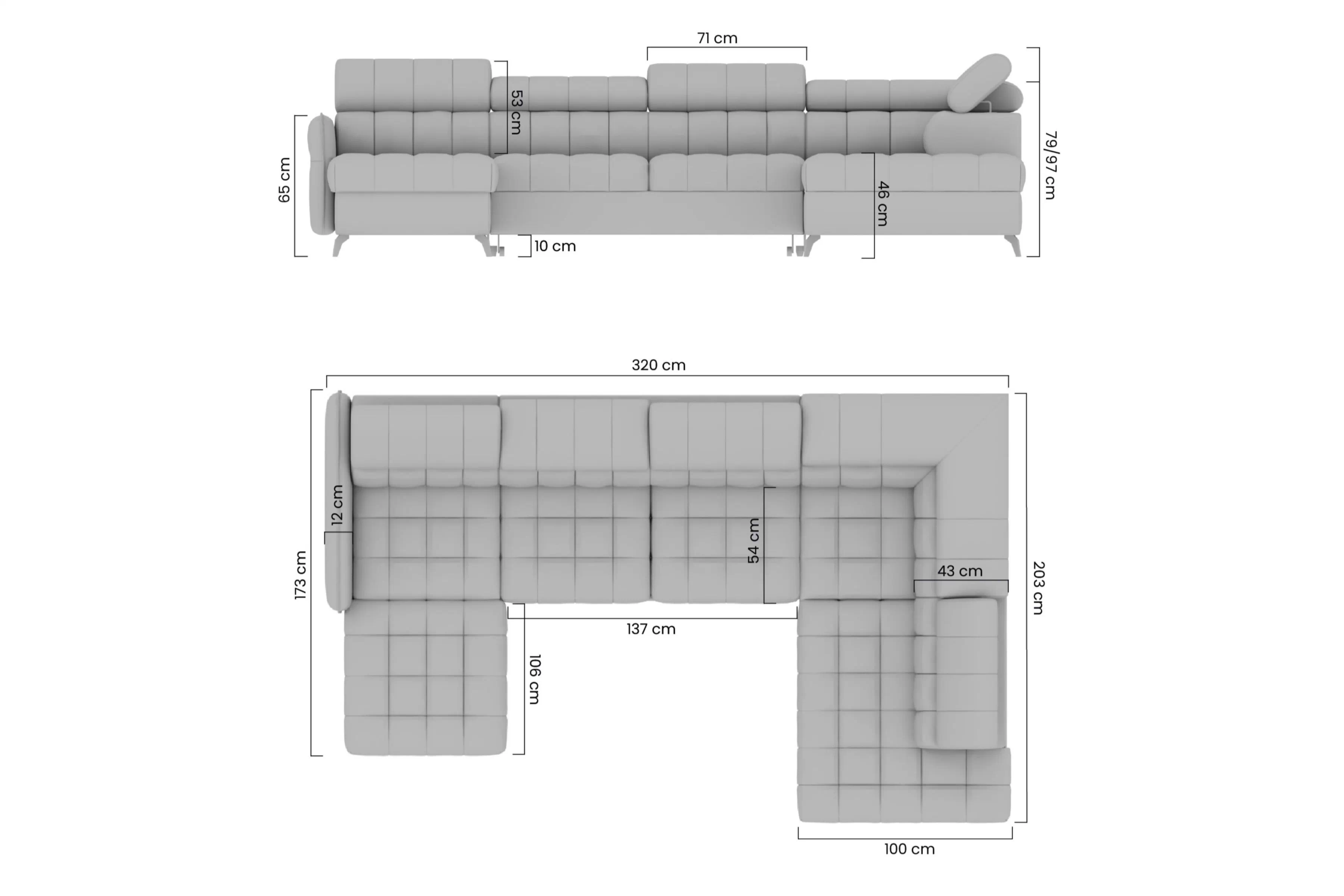 Rohová sedací souprava rozkládací Elarias U II 