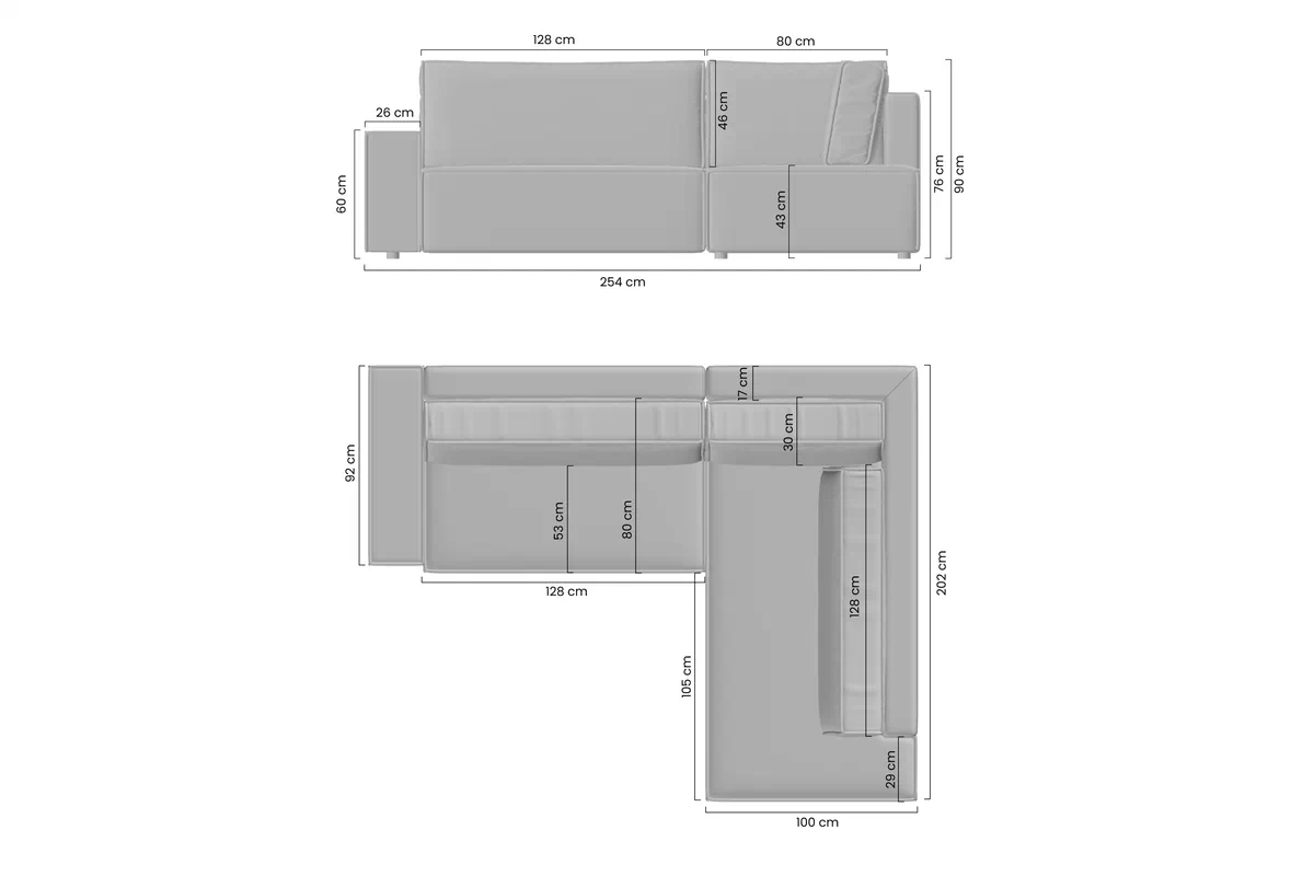 Rohová sedací souprava s funkcí spaní Flabio L