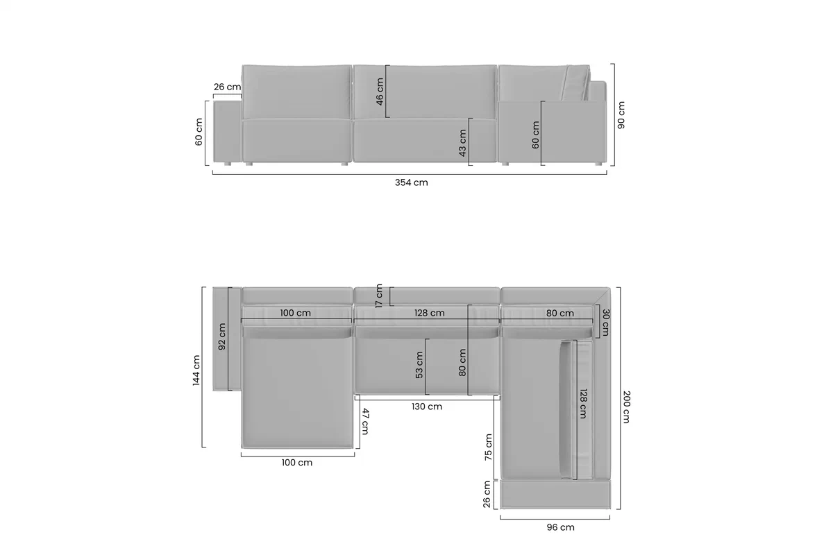 Rohová sedací souprava s funkcí spaní Flabio U 