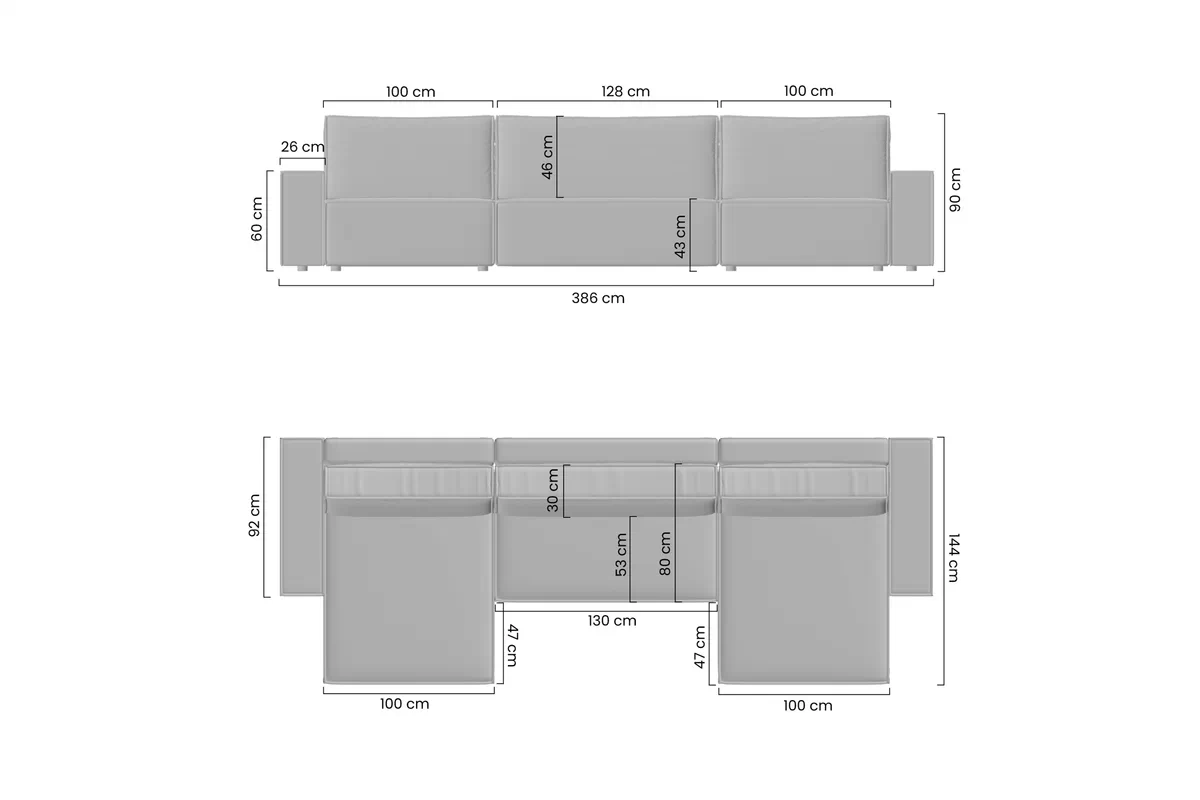 Rohová sedací souprava s funkcí spaní Flabio U II