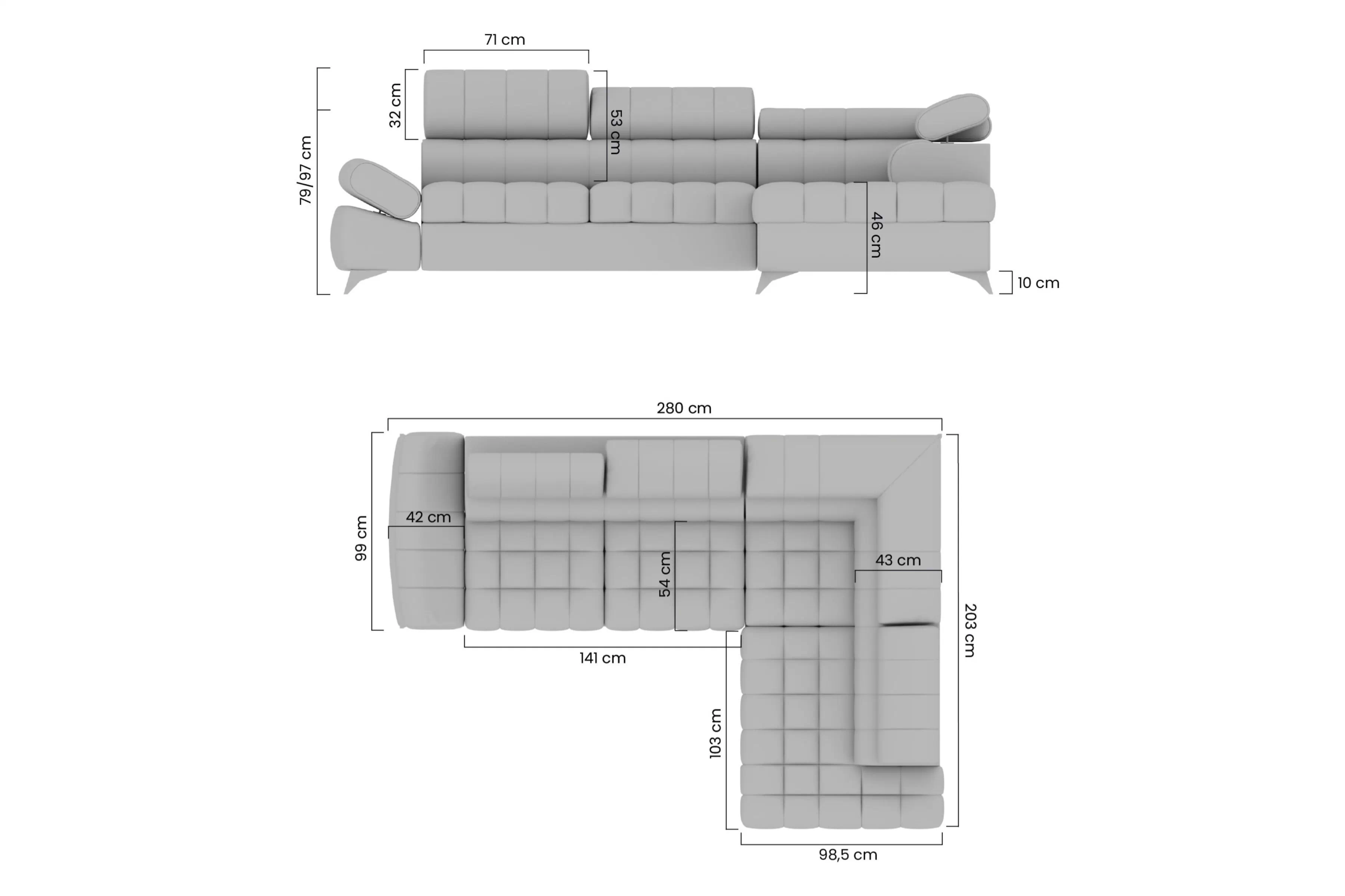 Rohová sedací souprava rozkládací Valoris L levá - grafitová samet hydrofobní  Zetta 305