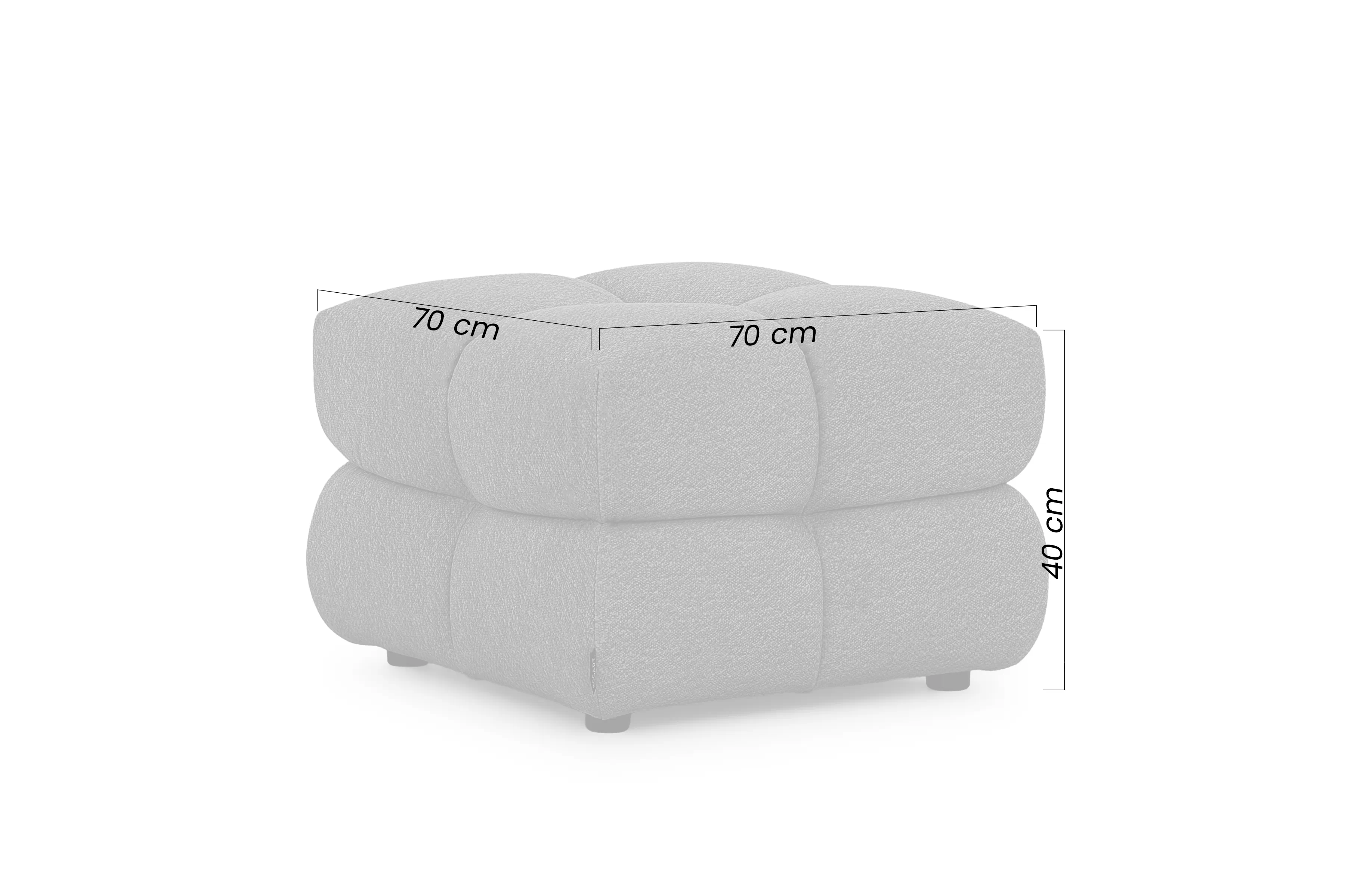 Taburet Magnelio Mini - šedá boucle Raven 10