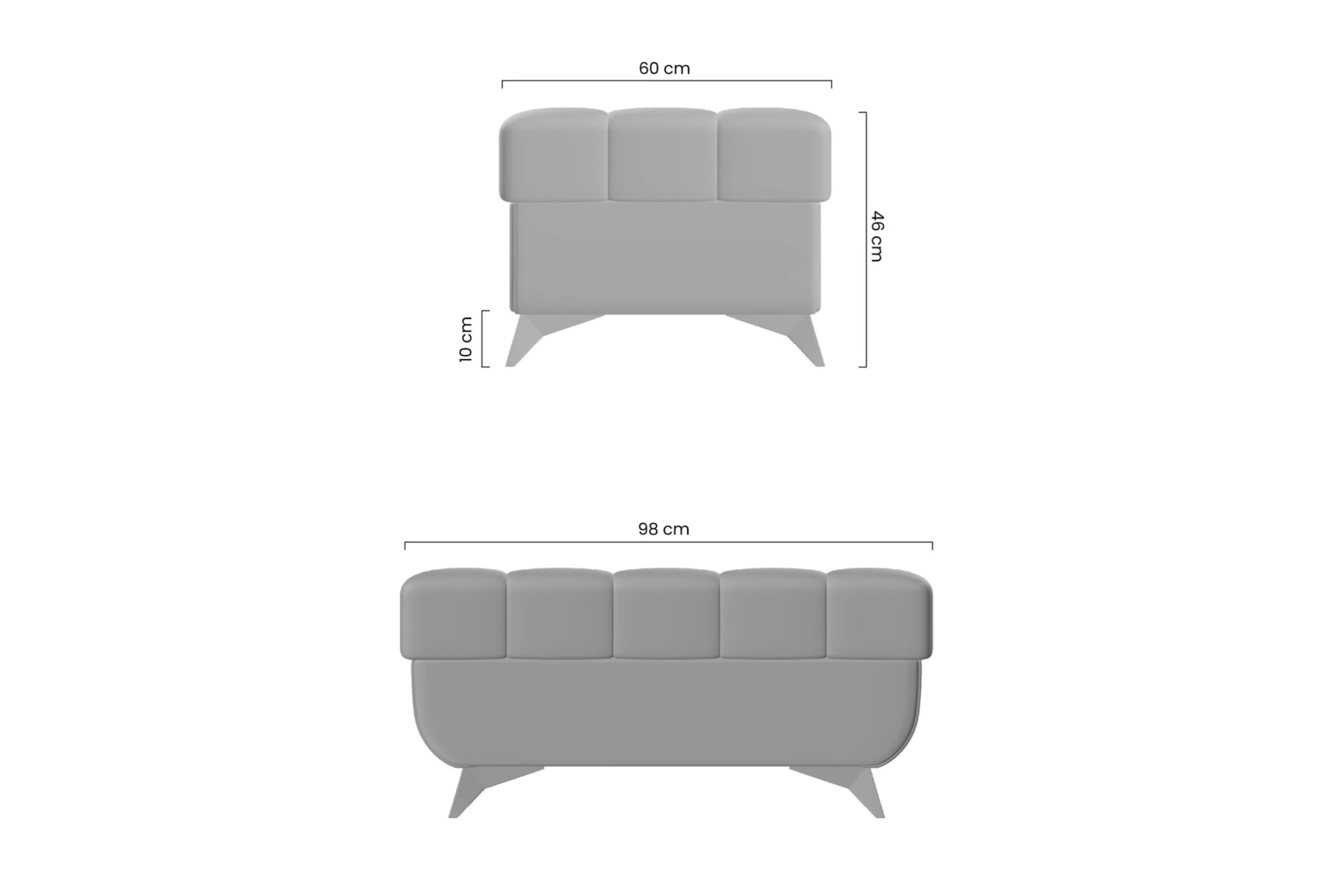 Taburet čalouněná s úložným prostorem Dragonis - béžová šenil Ditra New 20